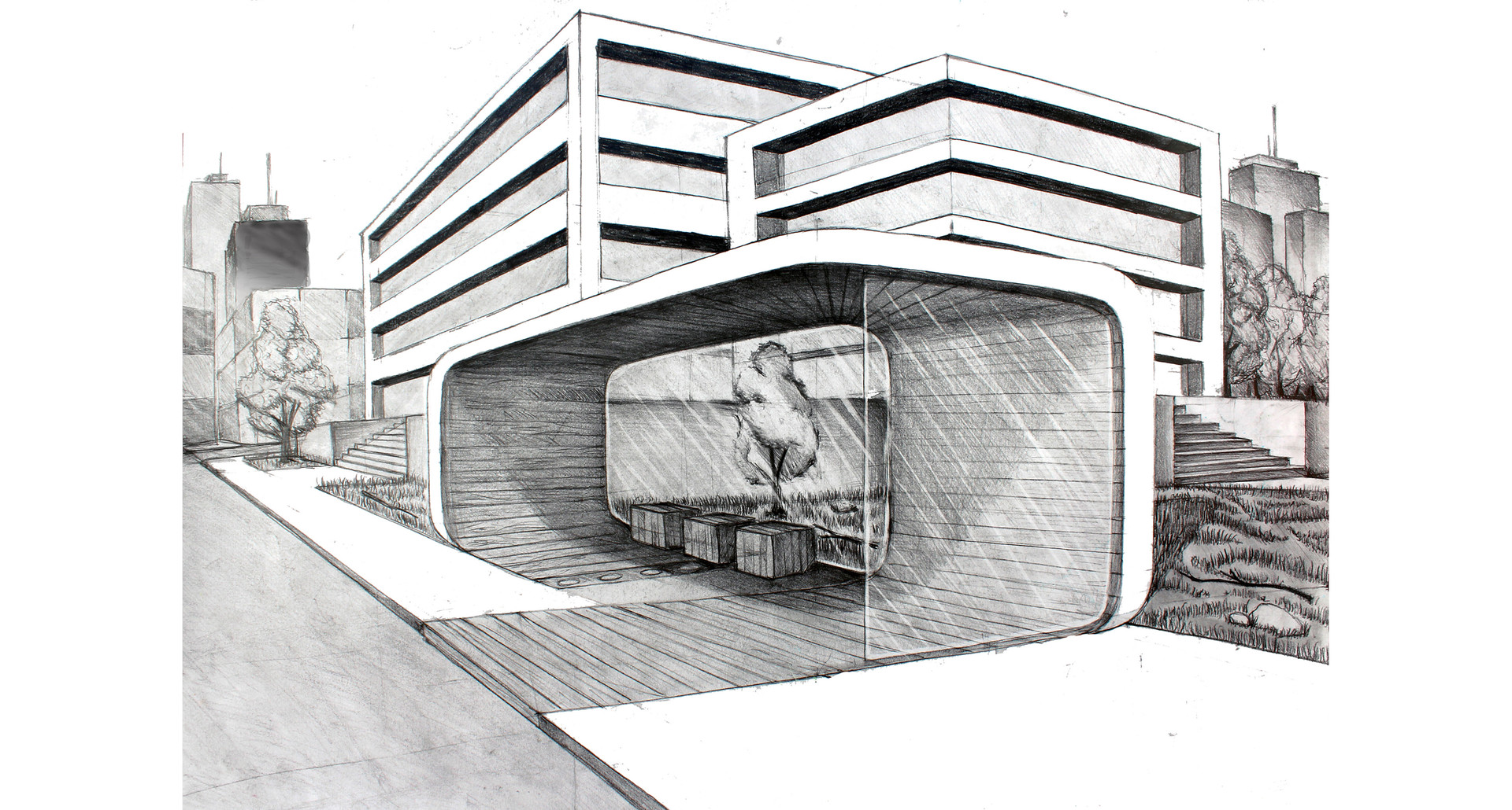 Bus station graphic black white city street landscape sketch illustration  vector Stock Vector Image  Art  Alamy