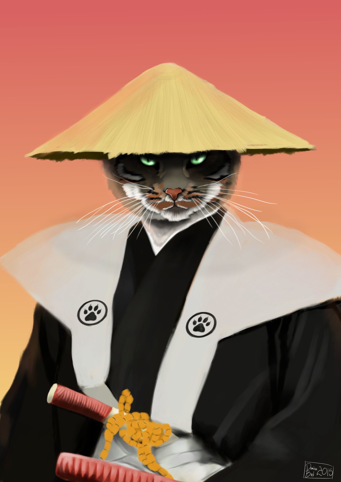 samurai cat costume