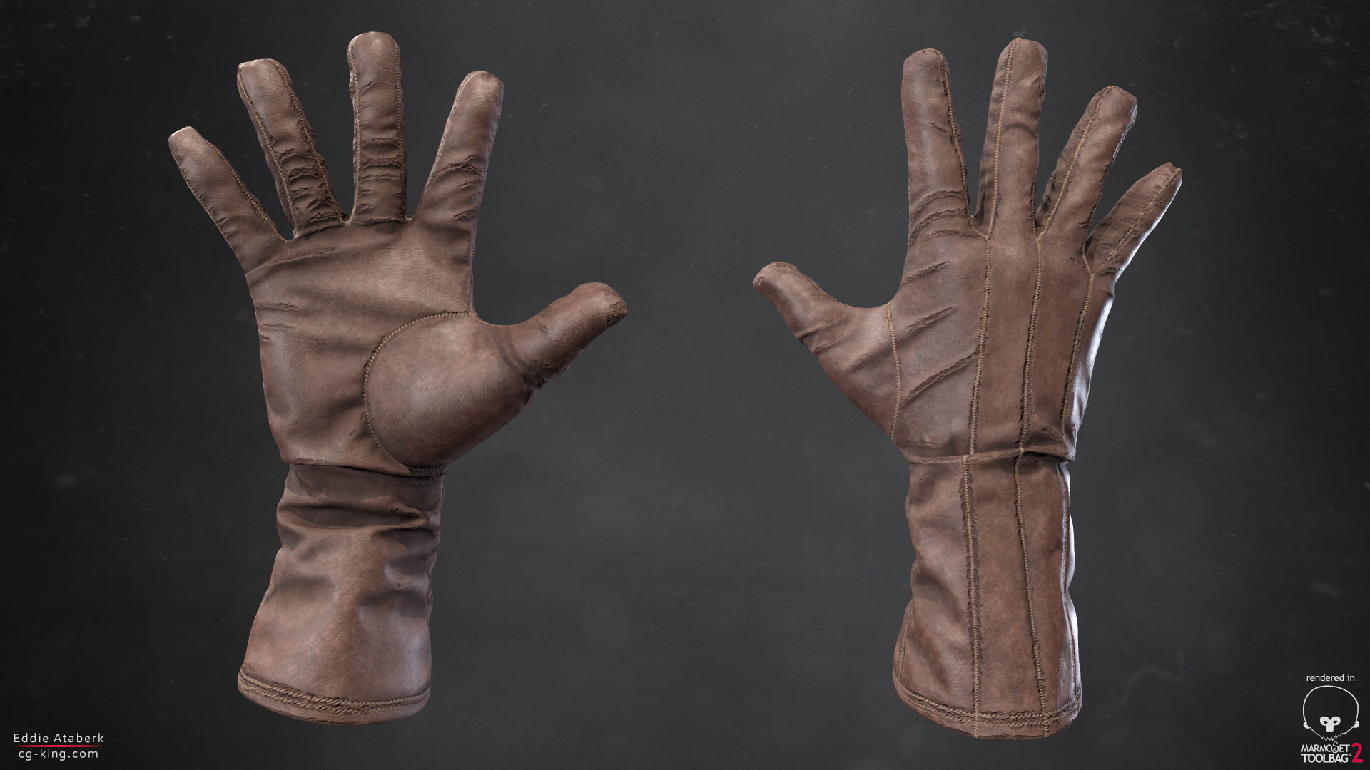 ArtStation - Fingerless leather glove