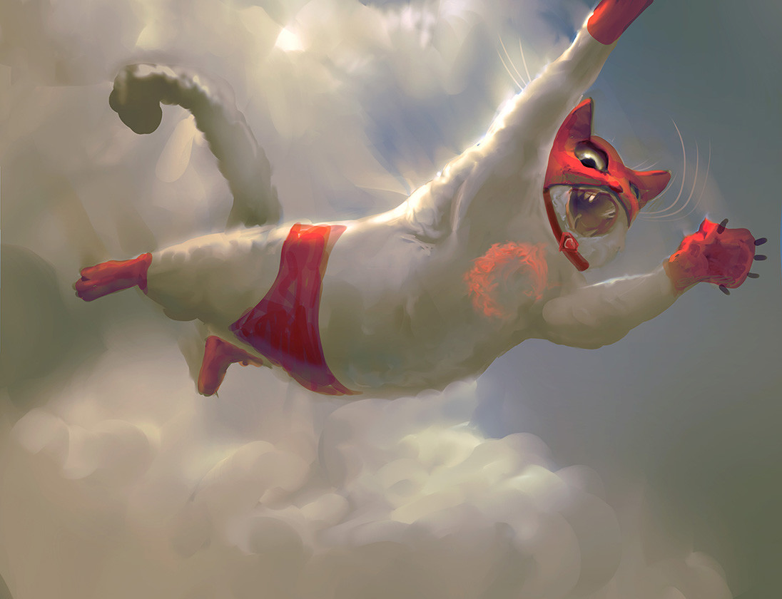 Artstation Super Sky Diving And Hoping For The Best Cat 30