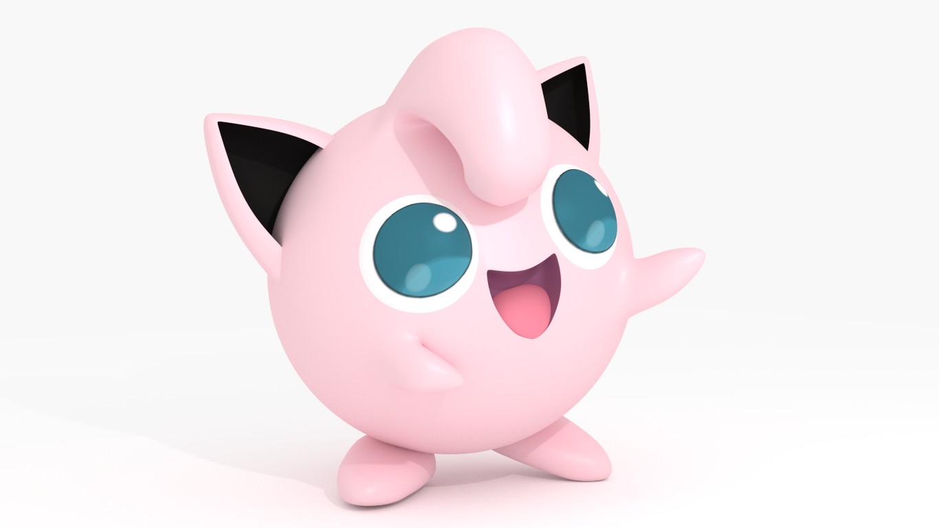 Jigglypuff (Pokemon) - Blender 3D Modeling.