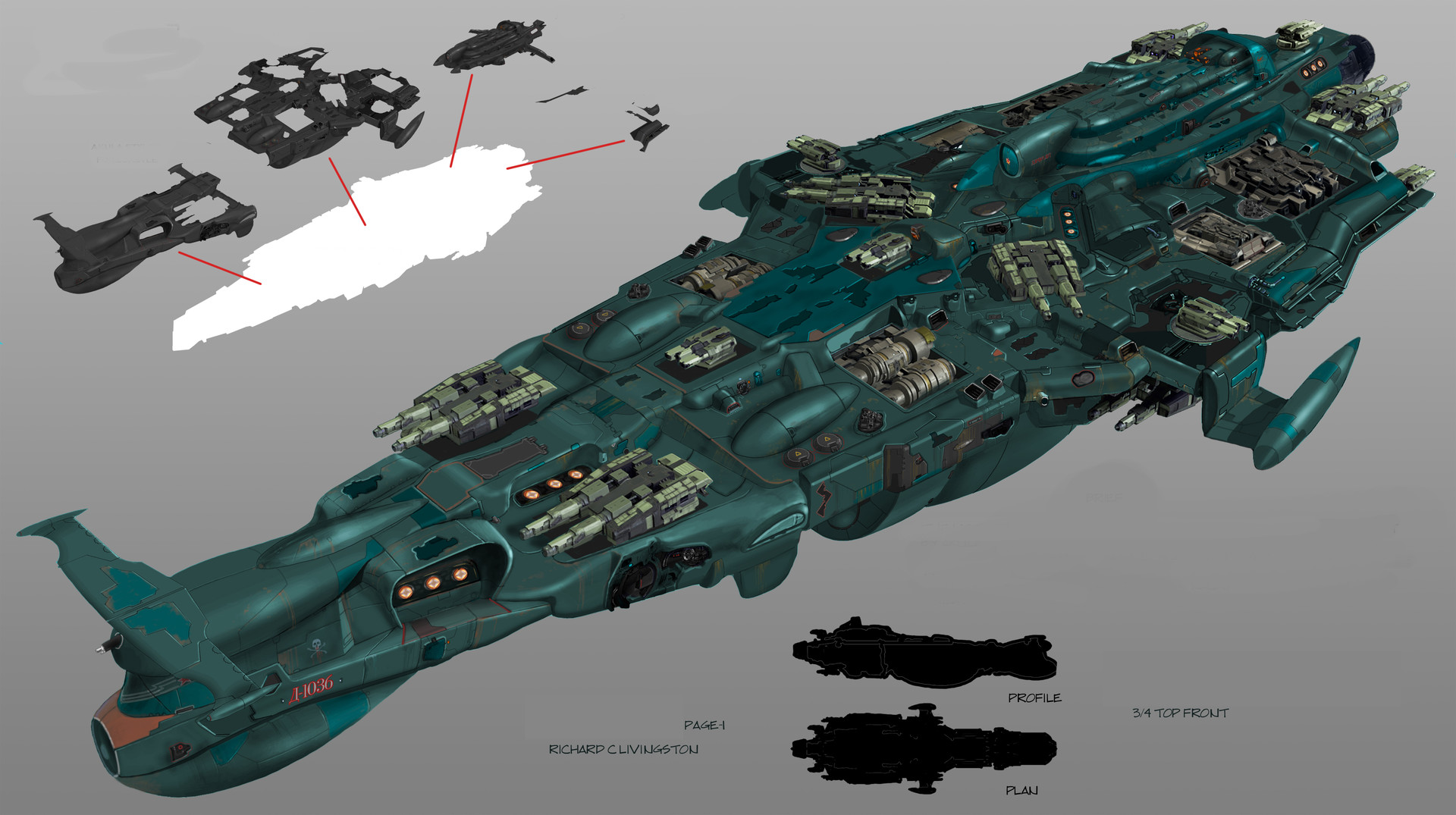 ArtStation - large space battleship