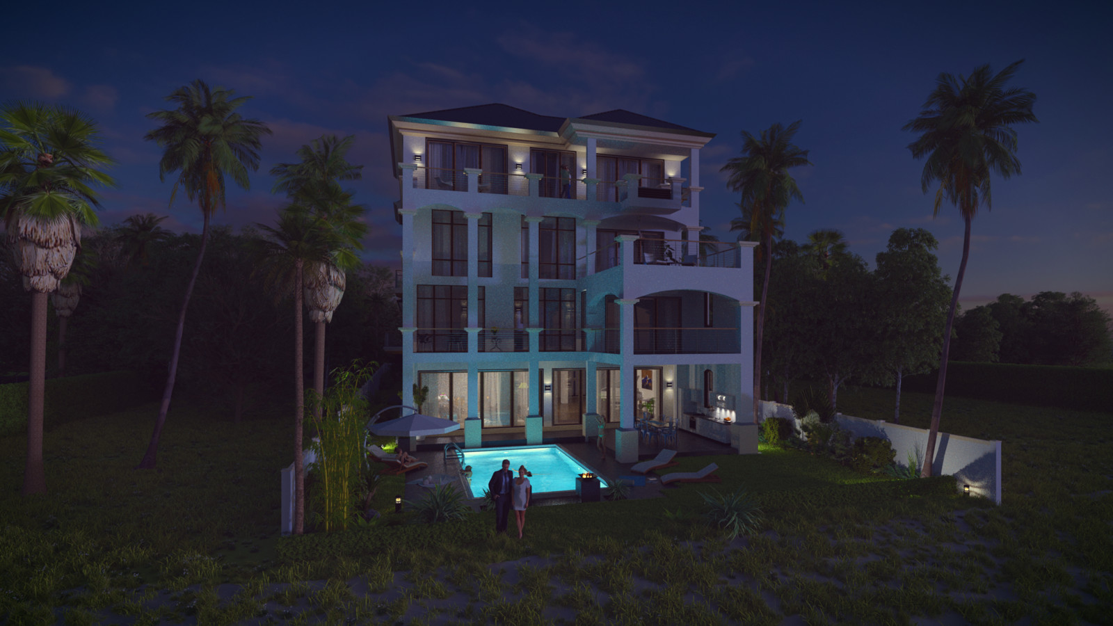 SketchUp + Thea Render 
Seagrove Beach House:
Scene 54 2pt Studio Night A Lumina
1920 × 1080 Presto MC Bucket 