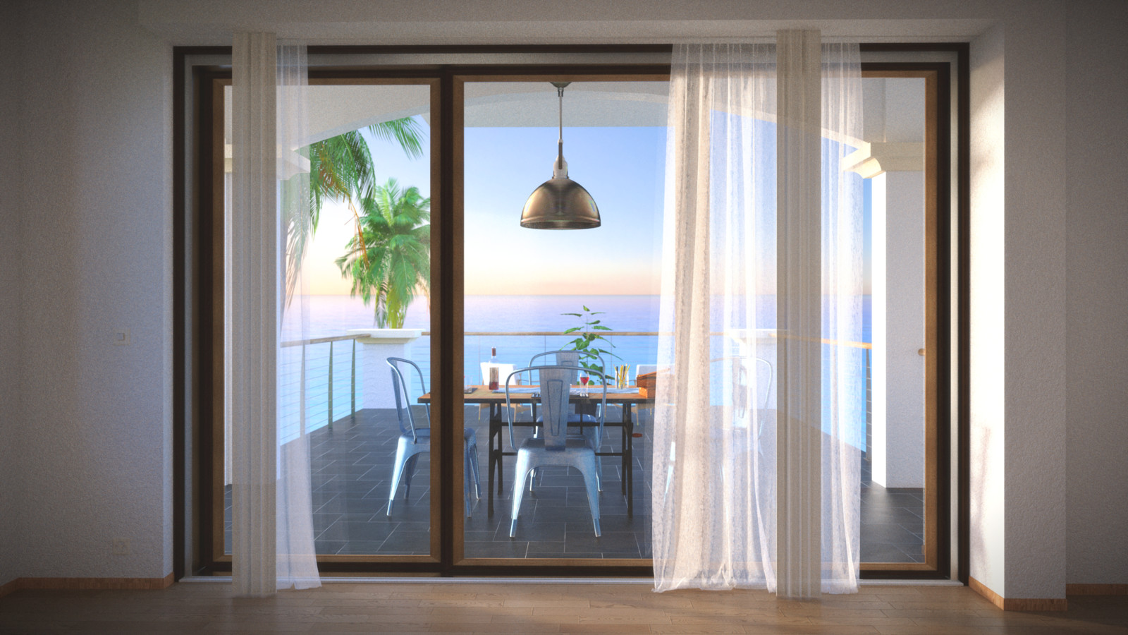 SketchUp + Thea Render 
Seagrove Beach House:
Scene 30 Int 3rd fl B Rusty
1920 × 1080 Presto MC Bucket 