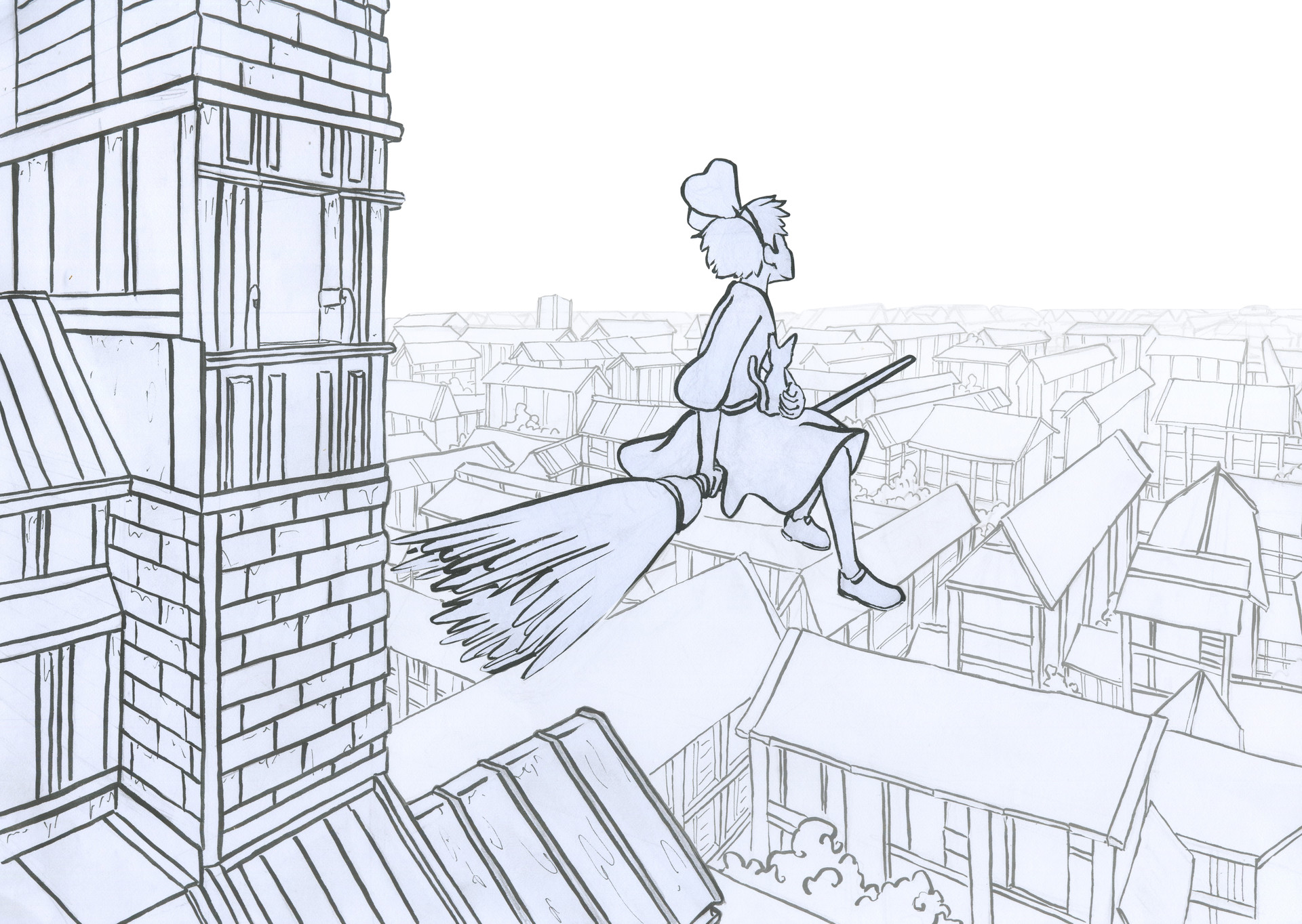 Coloriage Kiki La Petite Sorcière ALEXIS BOSSÉ