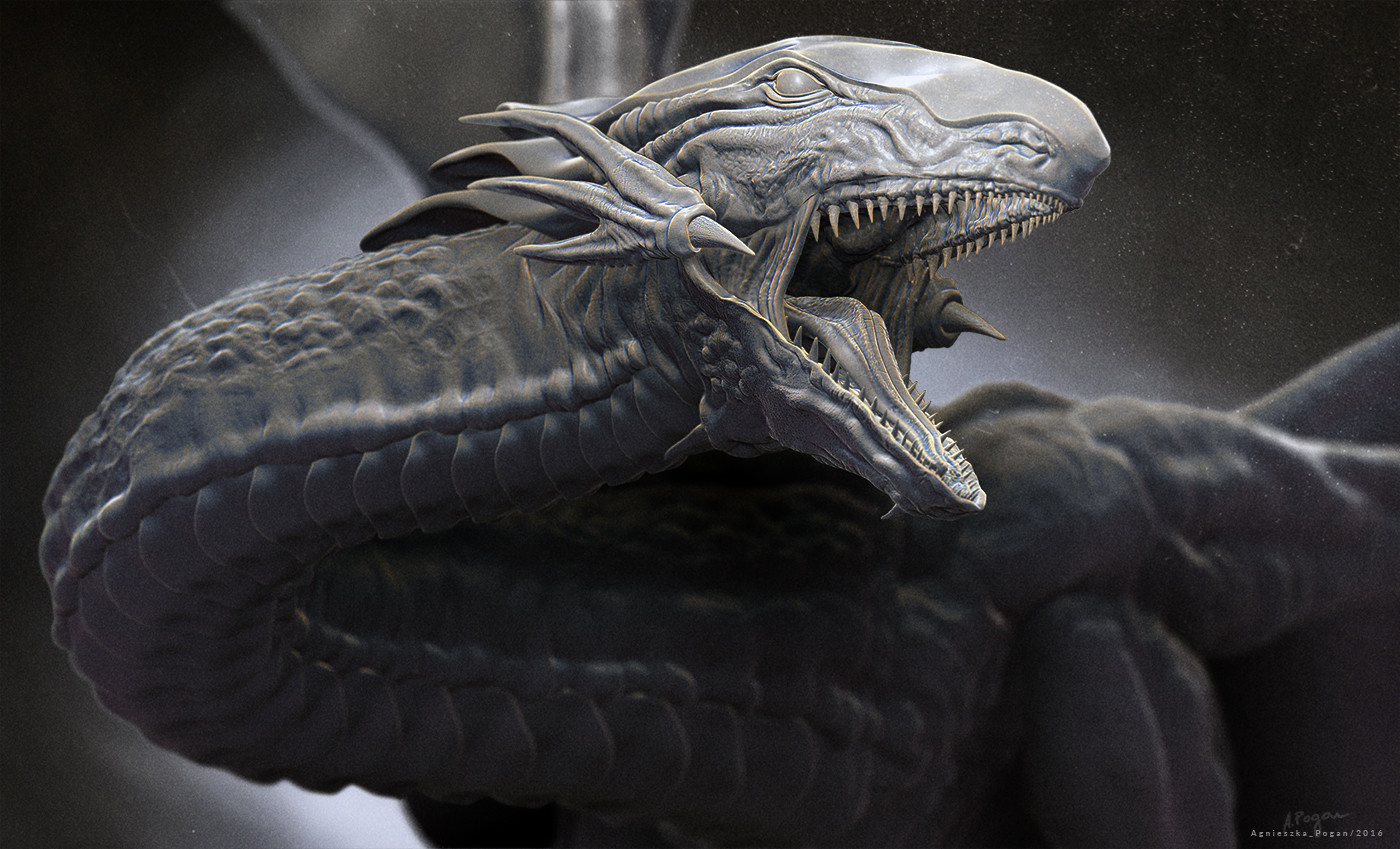 Artstation Blue Eyes White Dragon Agnieszka Pogan