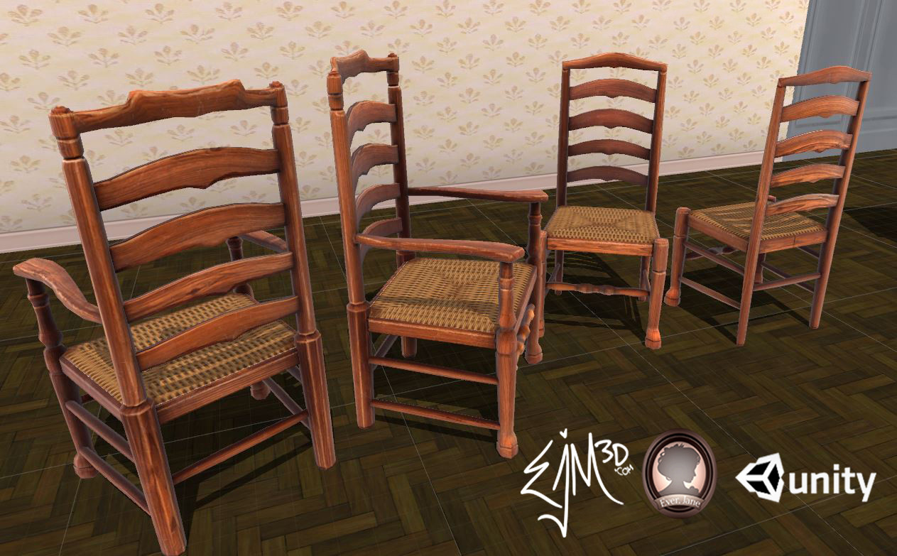 Set of Ladderback Chairs