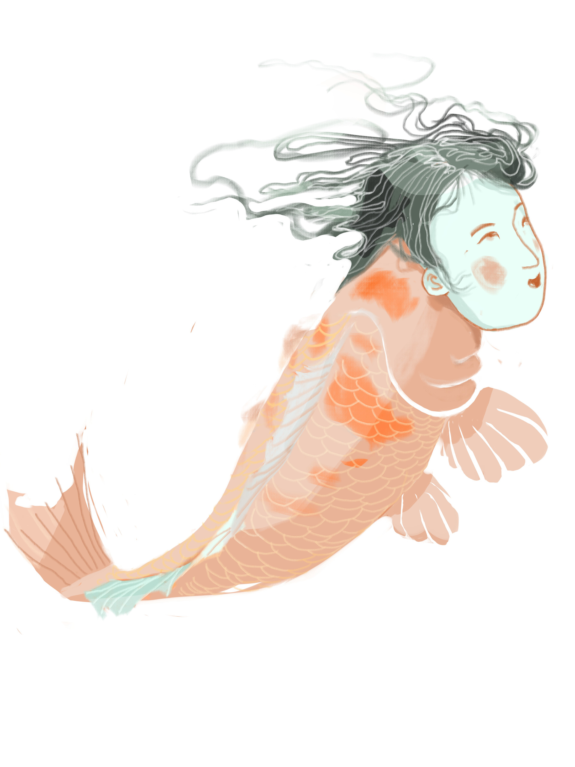 ArtStation Japanese little mermaid