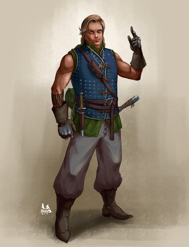 d&d half elf miniature