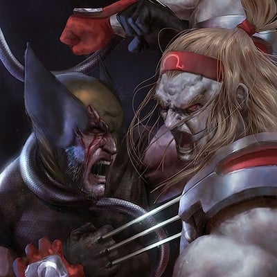 Omega Red VS Wolverine / Work in progress.