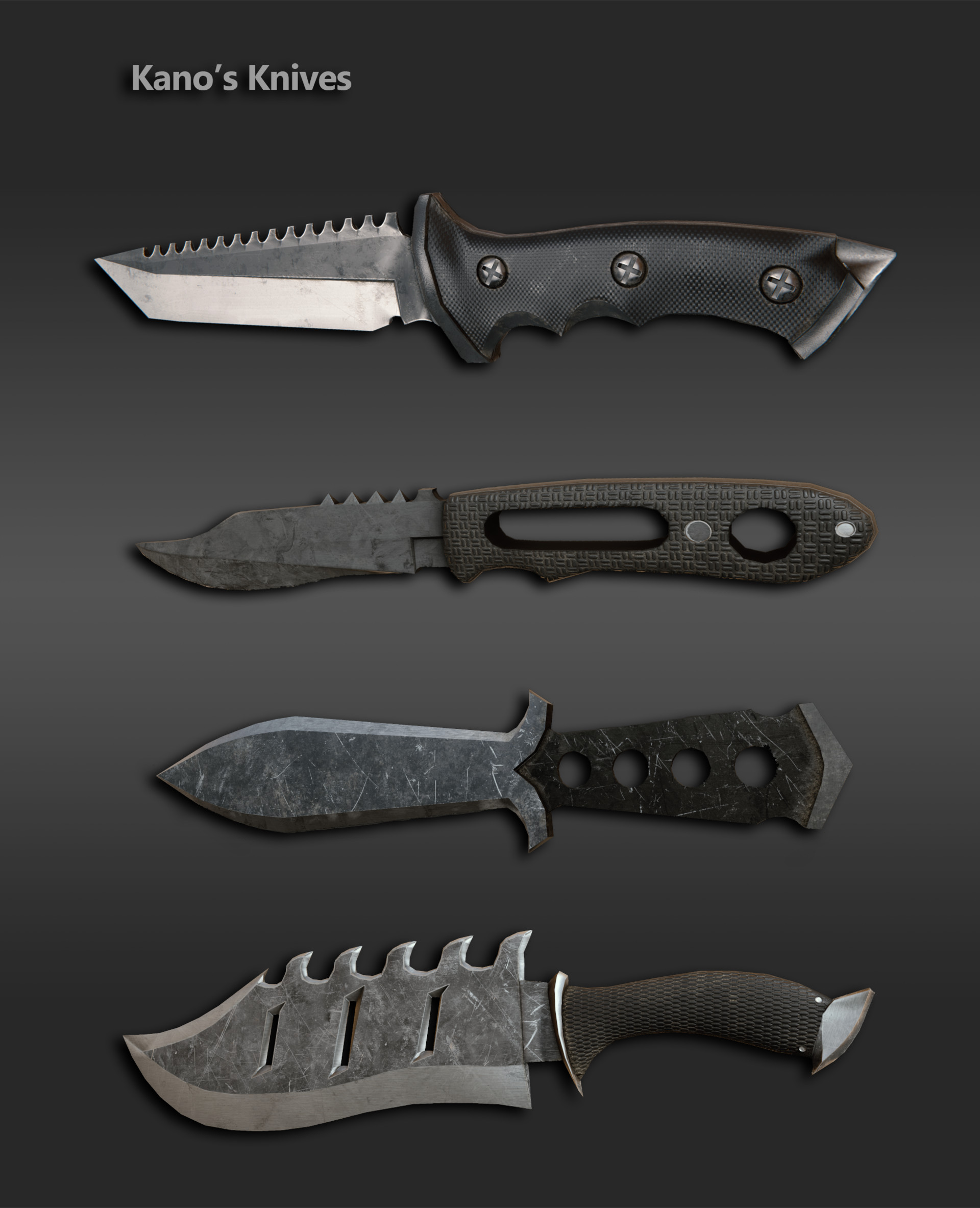 ArtStation - Mortal Kombat 11 - Kano Knives Gear