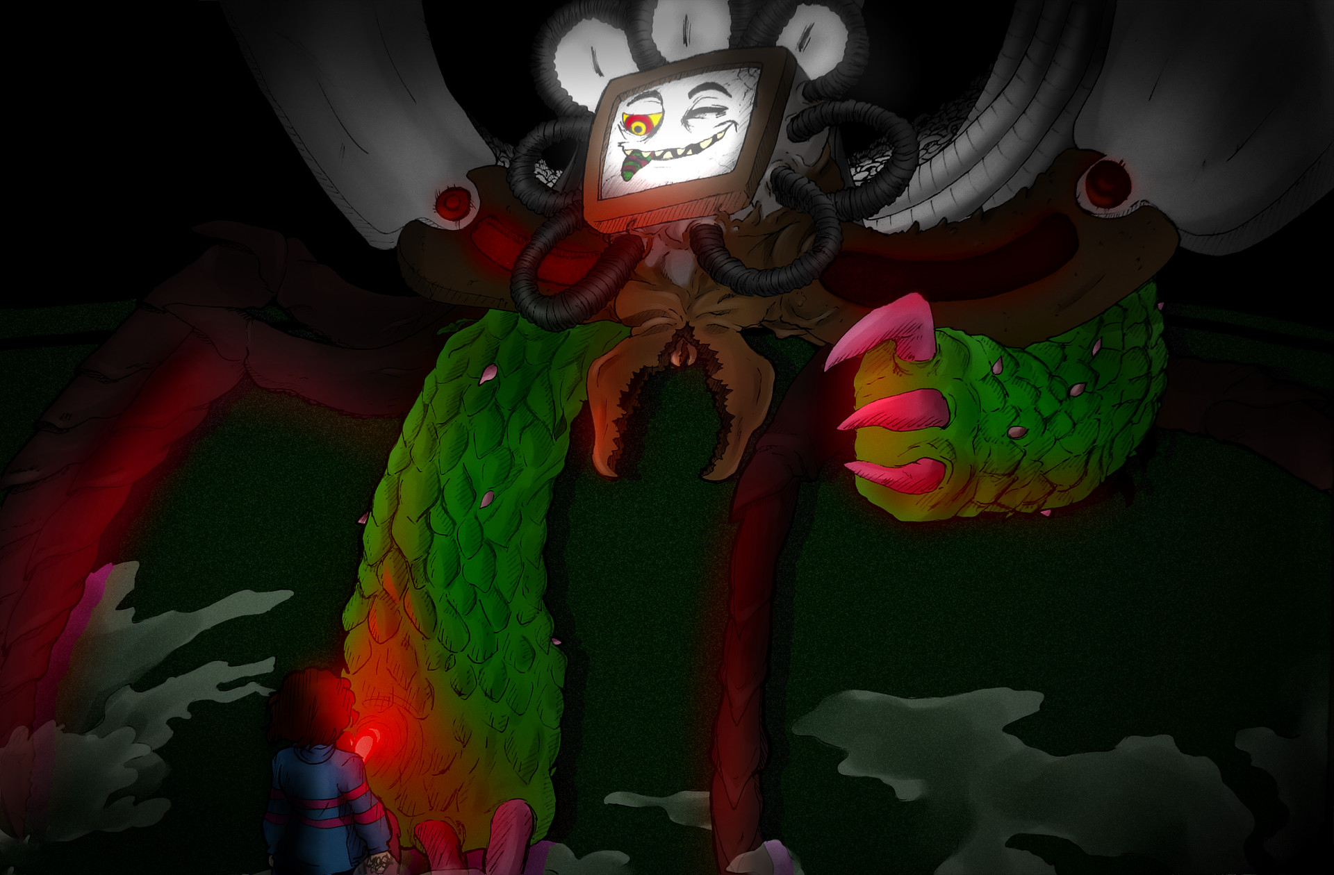 This is based on Undertales OMEGA flowey and is a version i made for an alt...