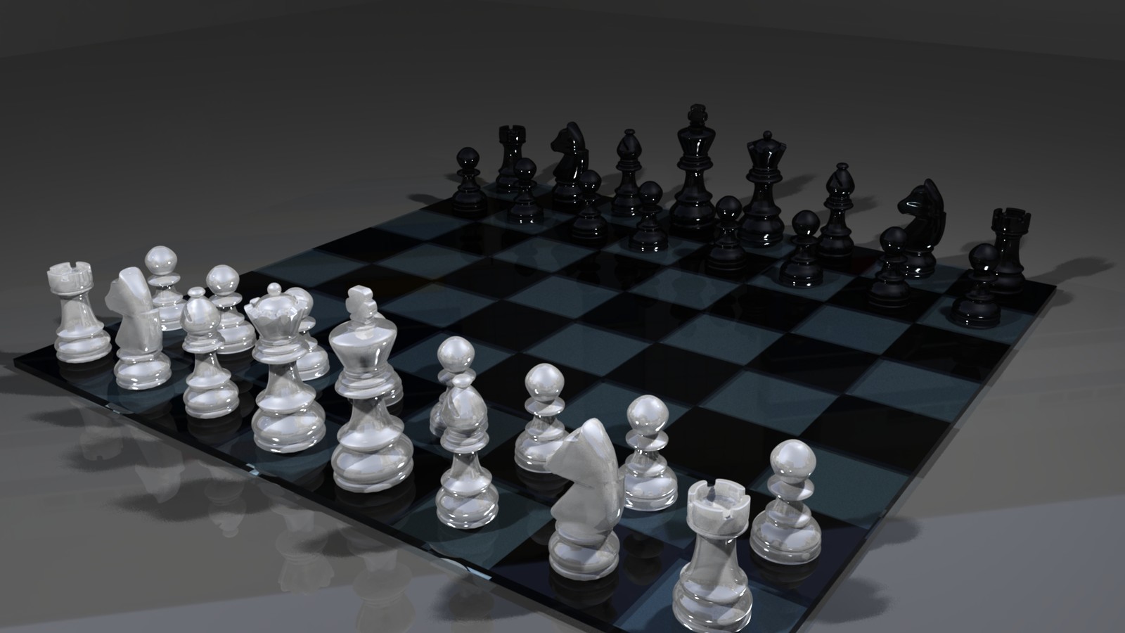 Glass Chess Set шахматы