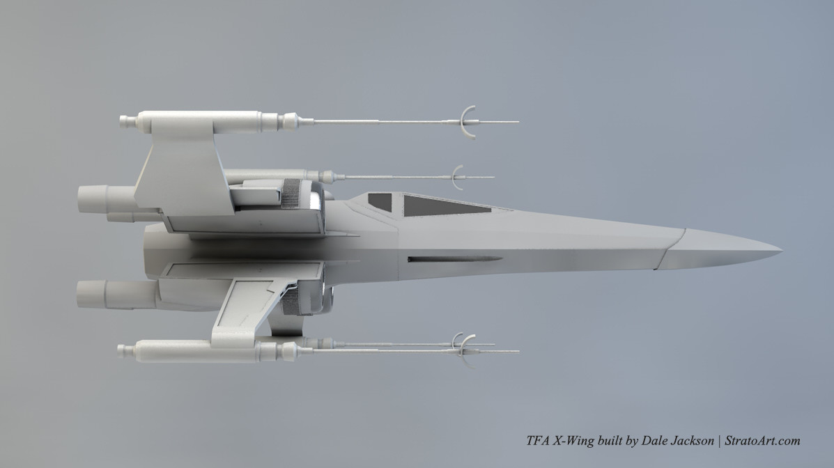 23: Comparing this view with X-Wings seen in the movie trailer.