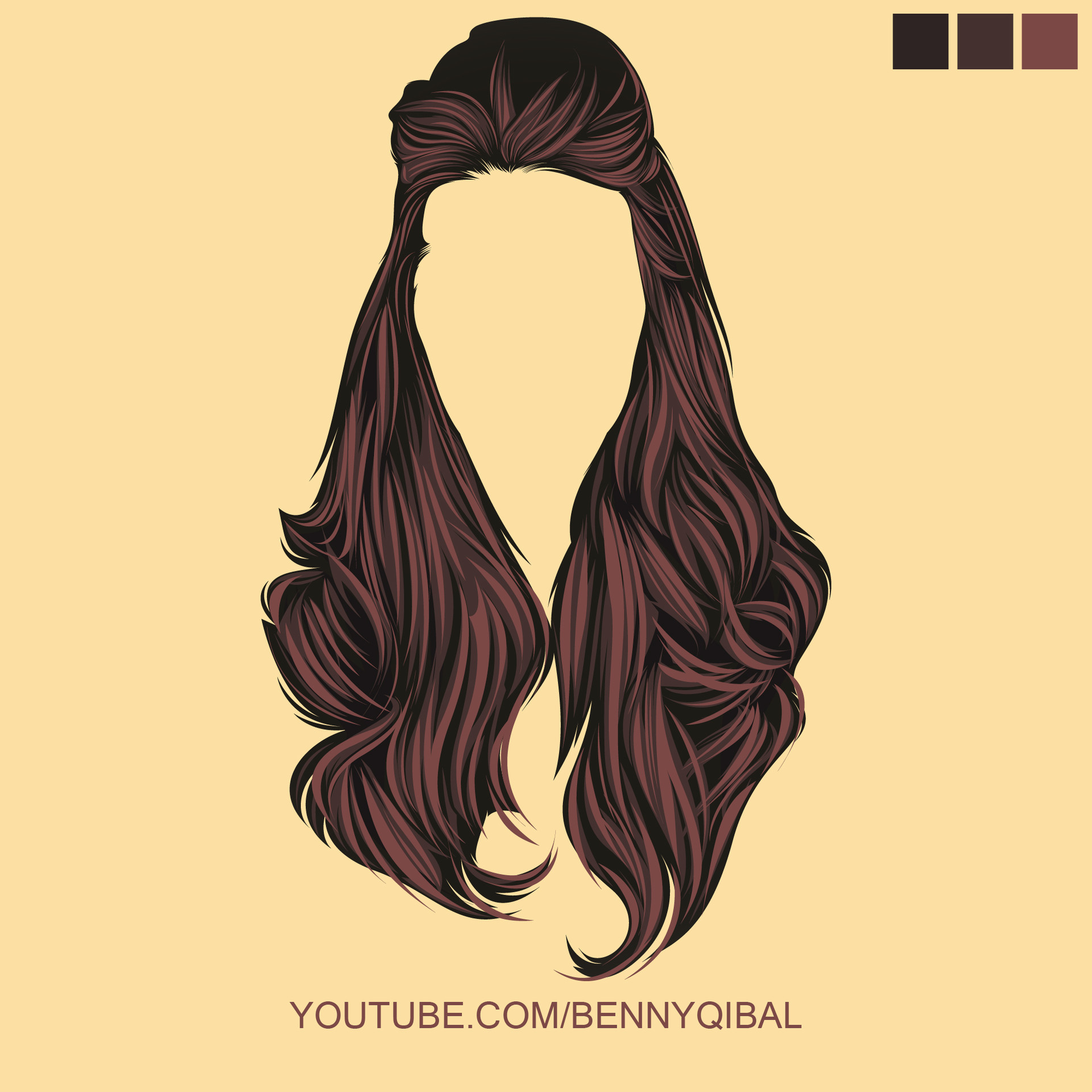 ArtStation - Draw Vector Hair Tutorial Illustrator