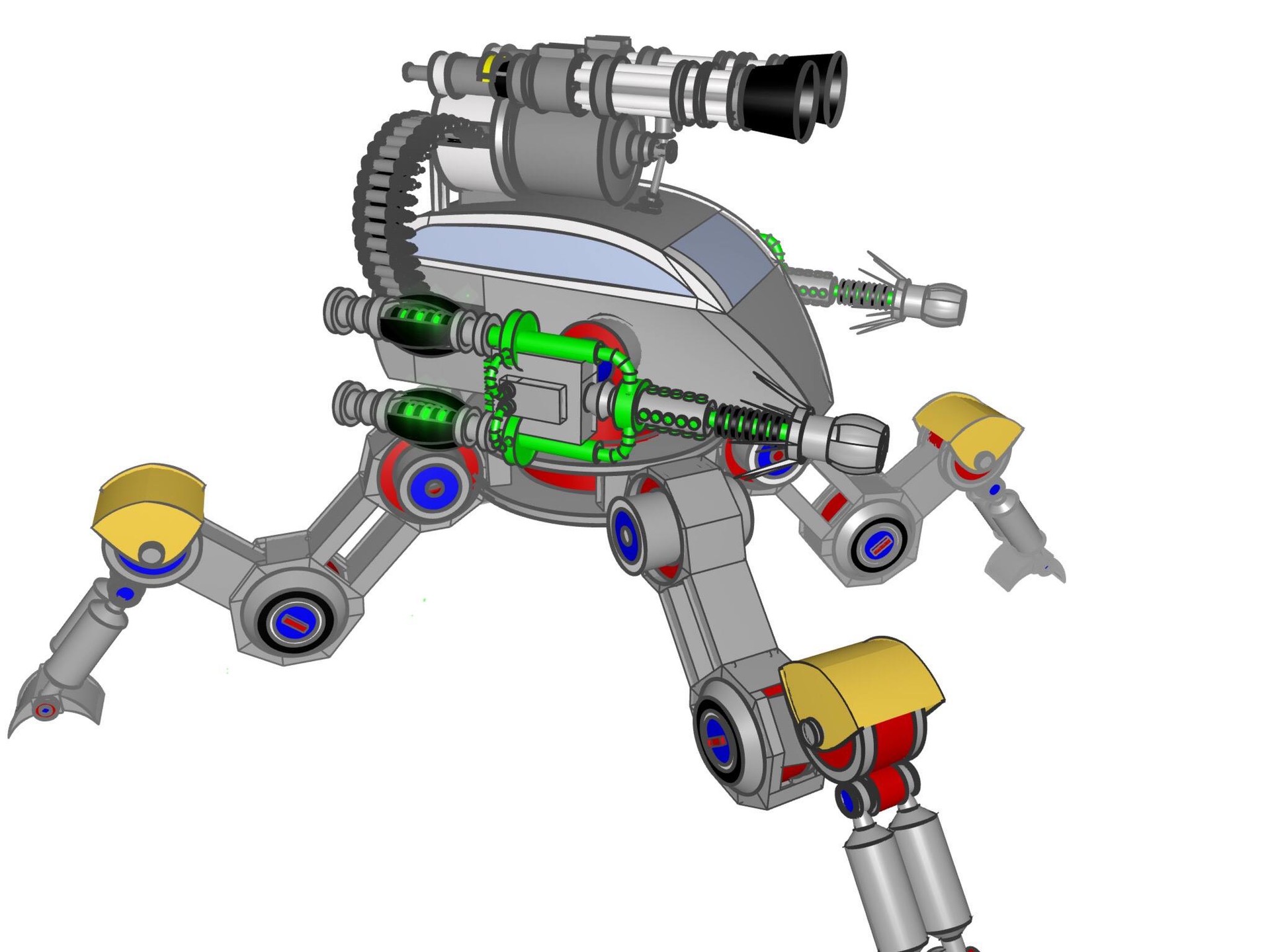 Шагающий робот ev3 схема