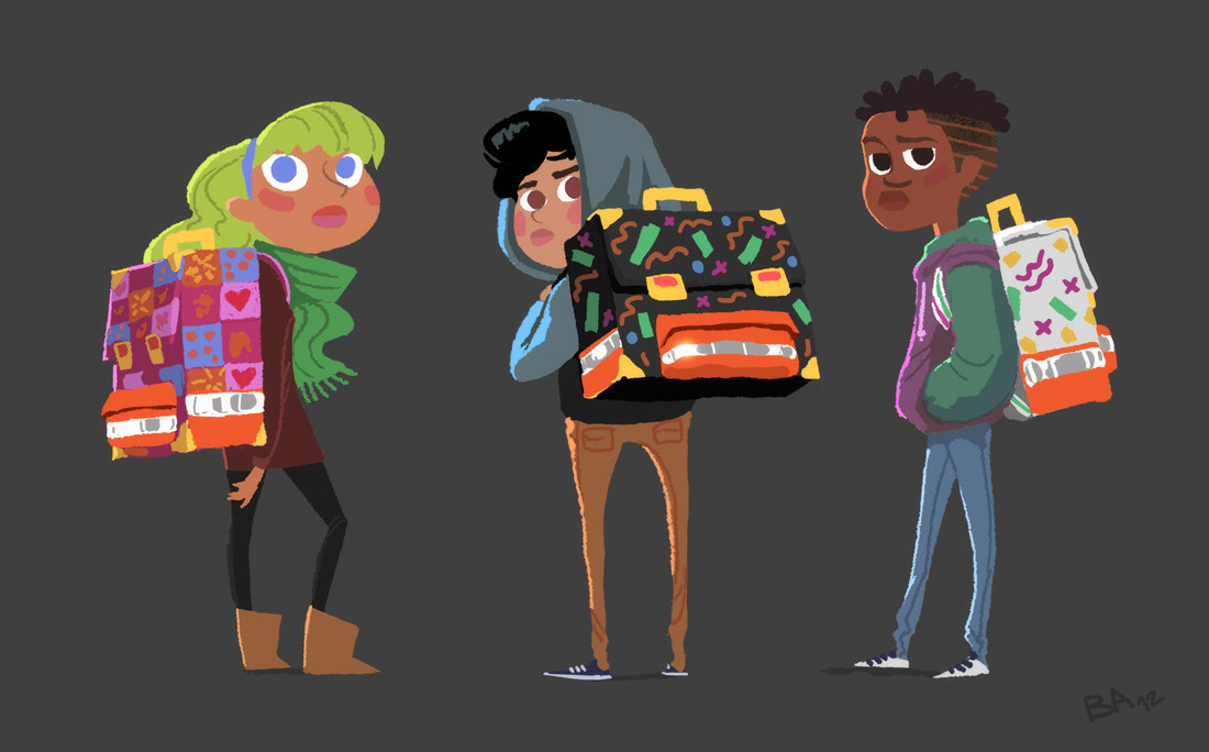remember having those giant schoolbags back then?
