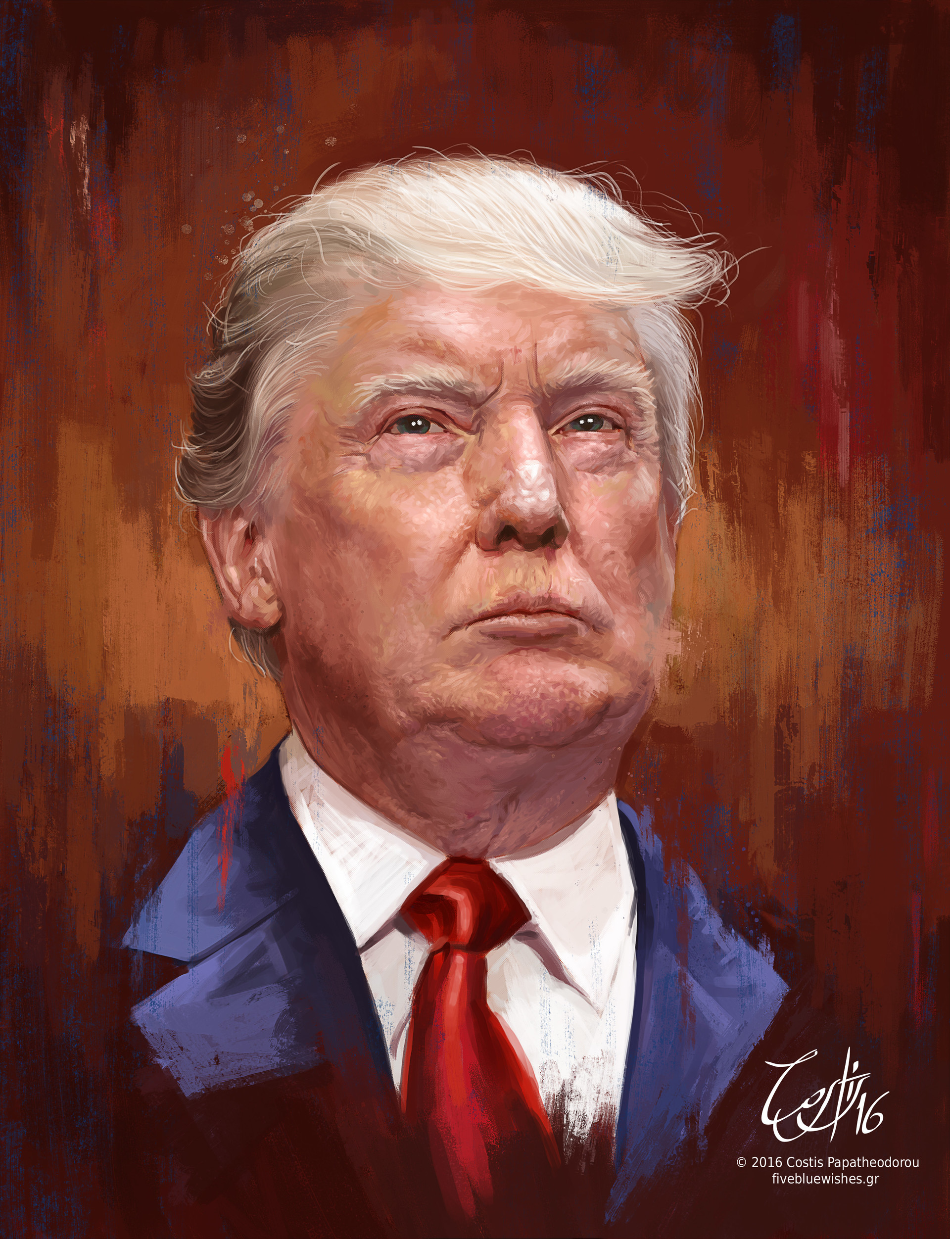 Artstation Trump Portrait Costis Papatheodorou