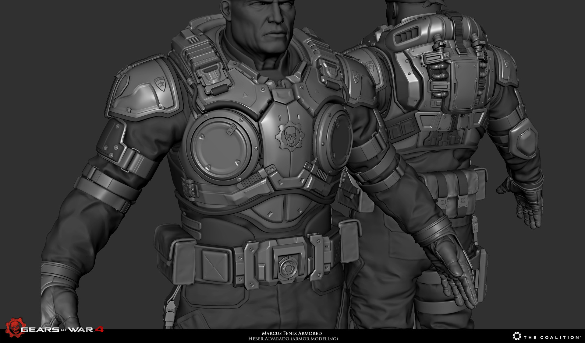 Artstation Marcus Fenix Gears Of War 4 Heber Alvarado