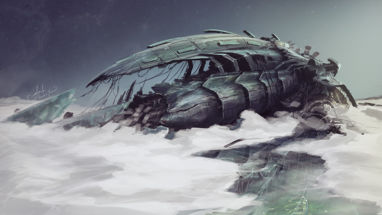 Crashed alien ship