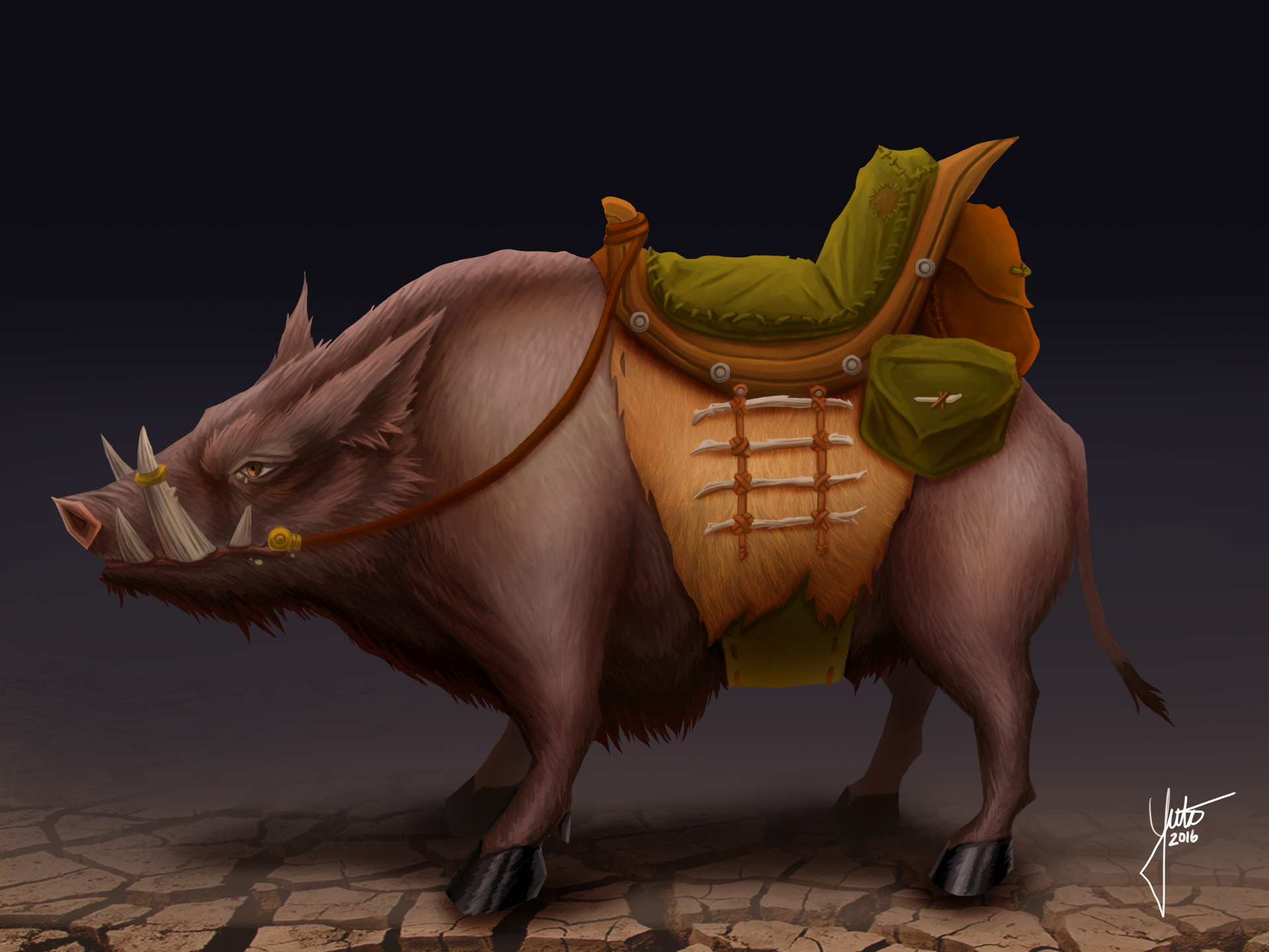 ArtStation - NPC: Boar Mount