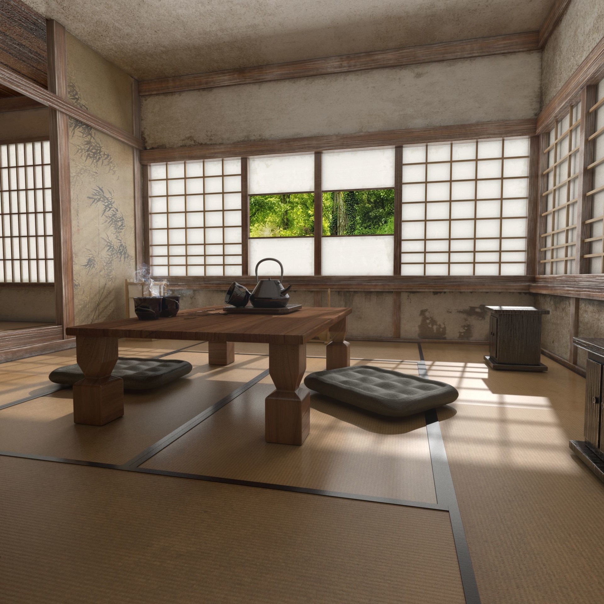 Artstation Japanese House Interior Benjamin Lim Jia Leh
