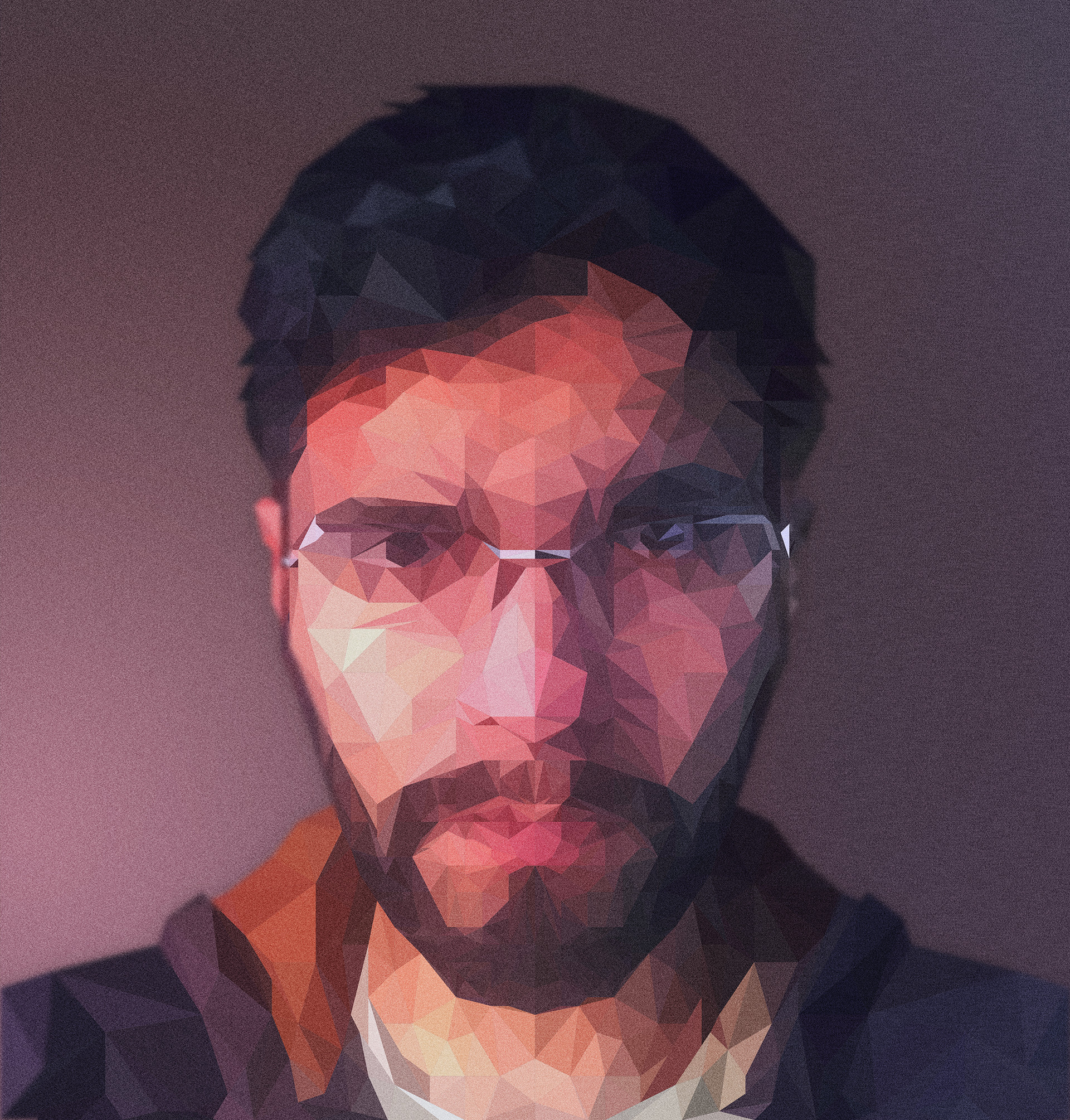 low poly self portrait mario majan