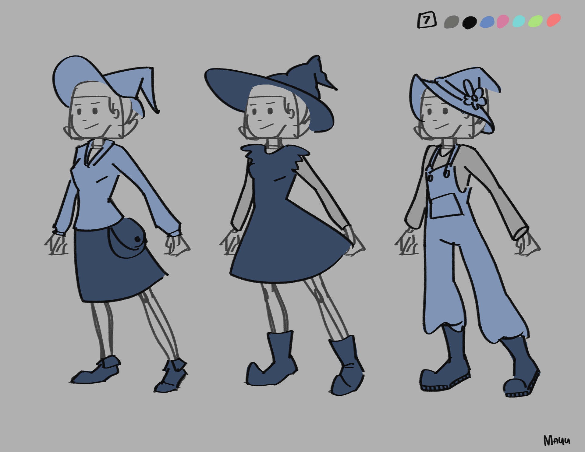 witch clothes drawing