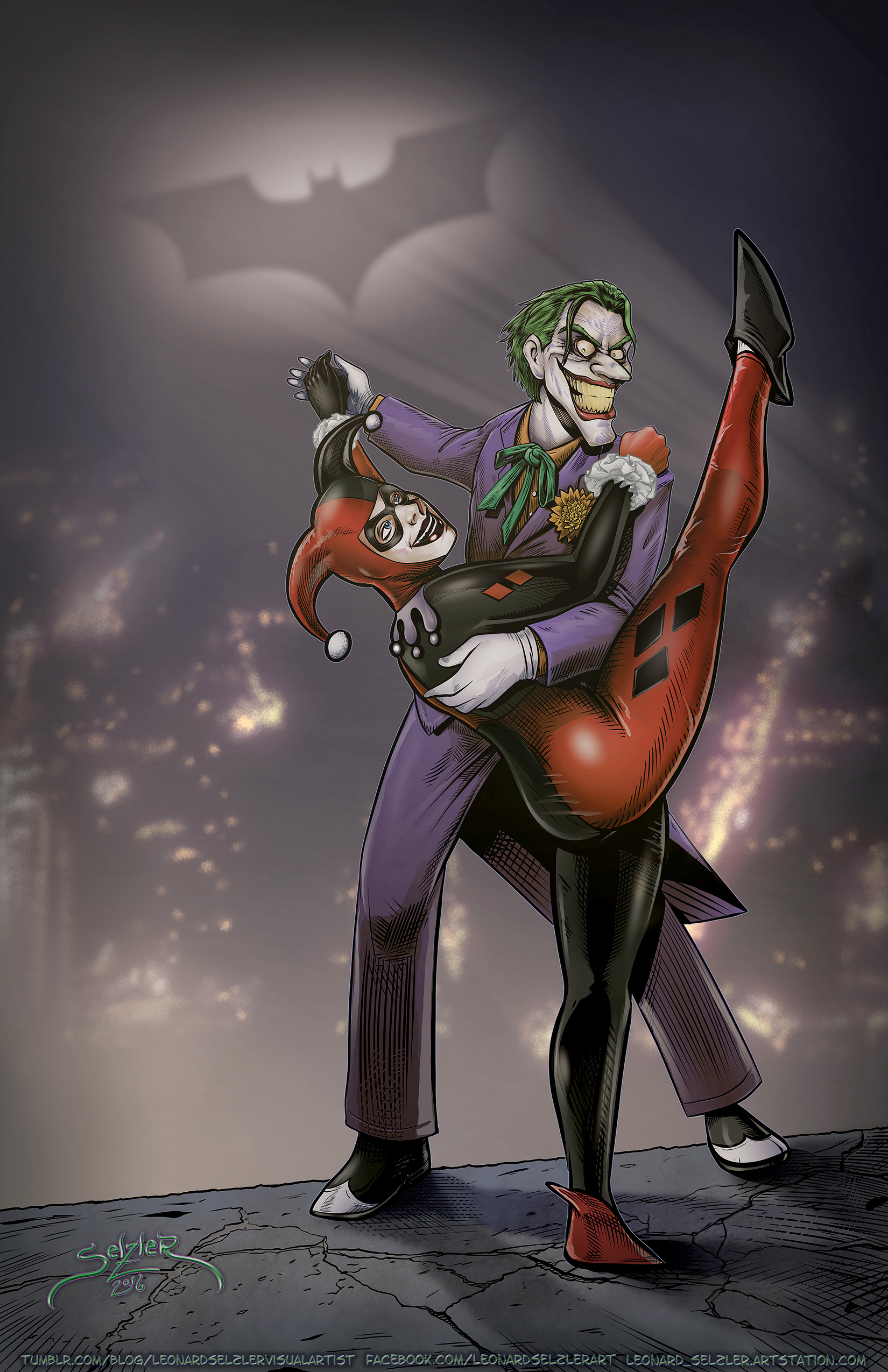 Artstation Mad Love Harley Quinn And Joker Leonard Selzler
