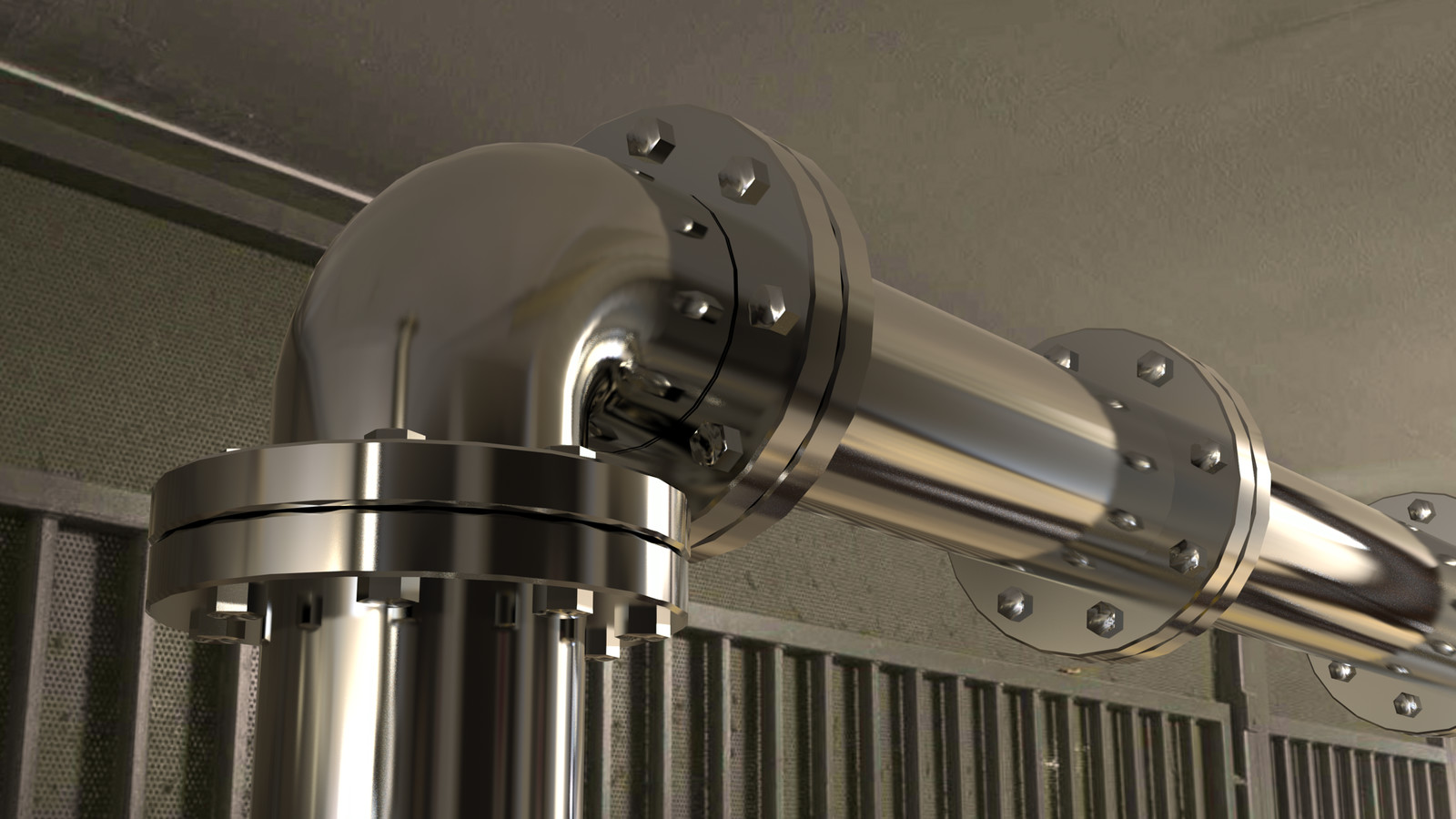 Stainless Steel and Chrome Plated Cast Iron Ventilation and Plumbing.

Made with Trimble SketchUp​ and Thea Render​
