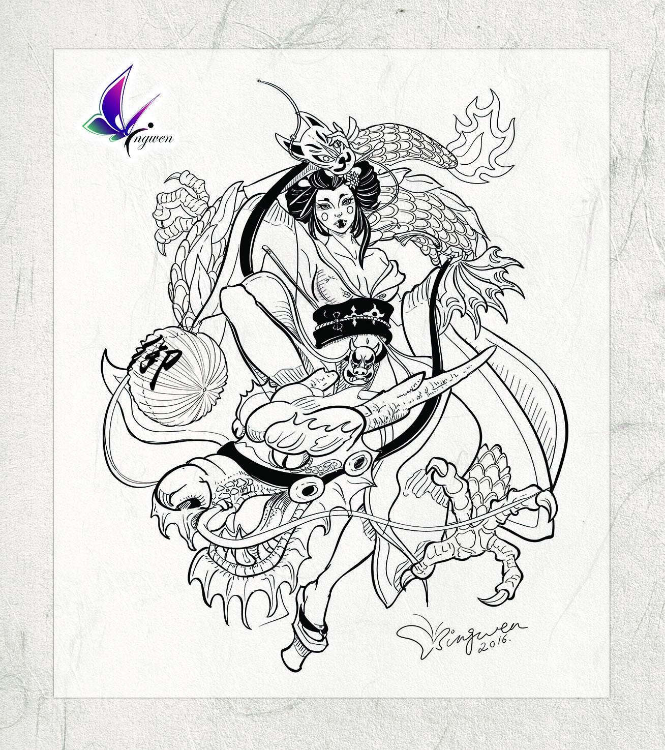 Geisha drawing sales