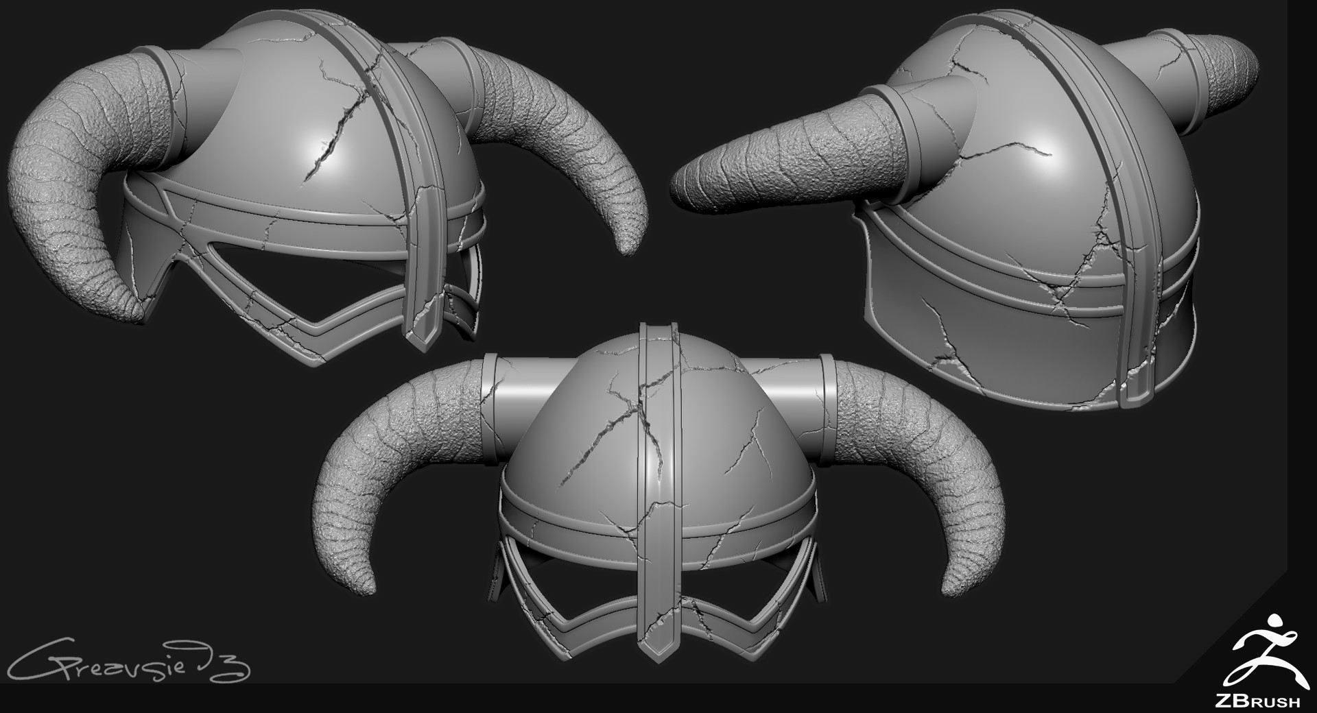Artstation Skyrim Iron Helmet Christopher Greaves