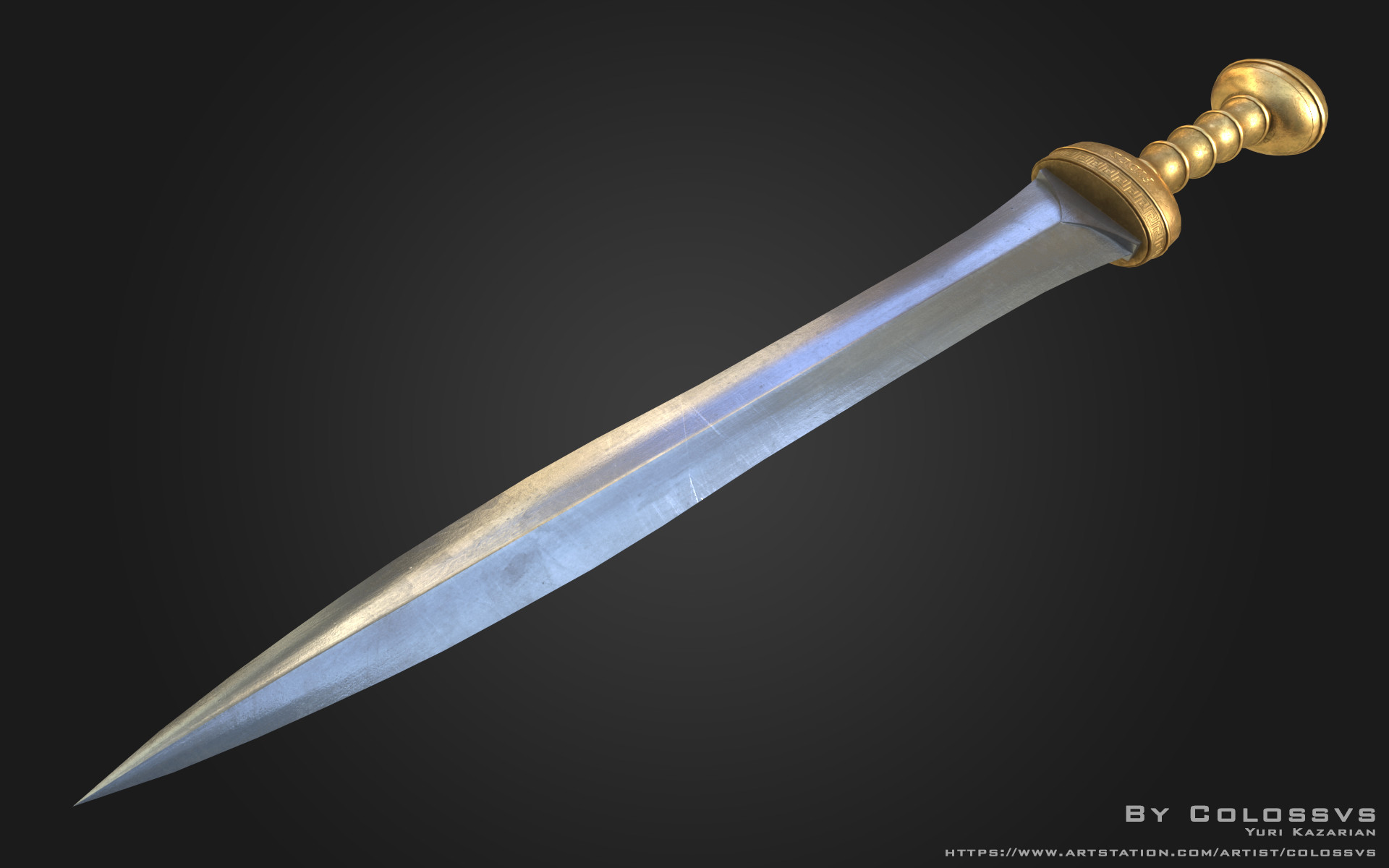 ArtStation Roman Gladius Sword 3D Model