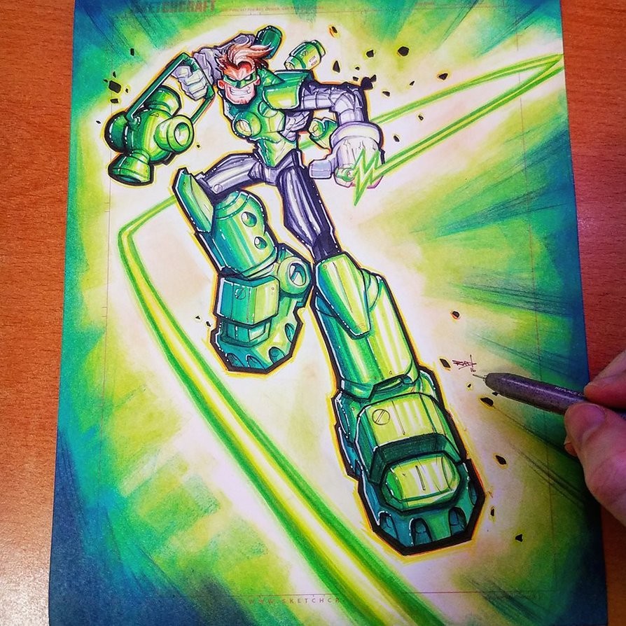 Green Lantern Copic Commish