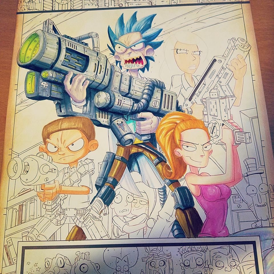 Step 14: Copic Markers WIP