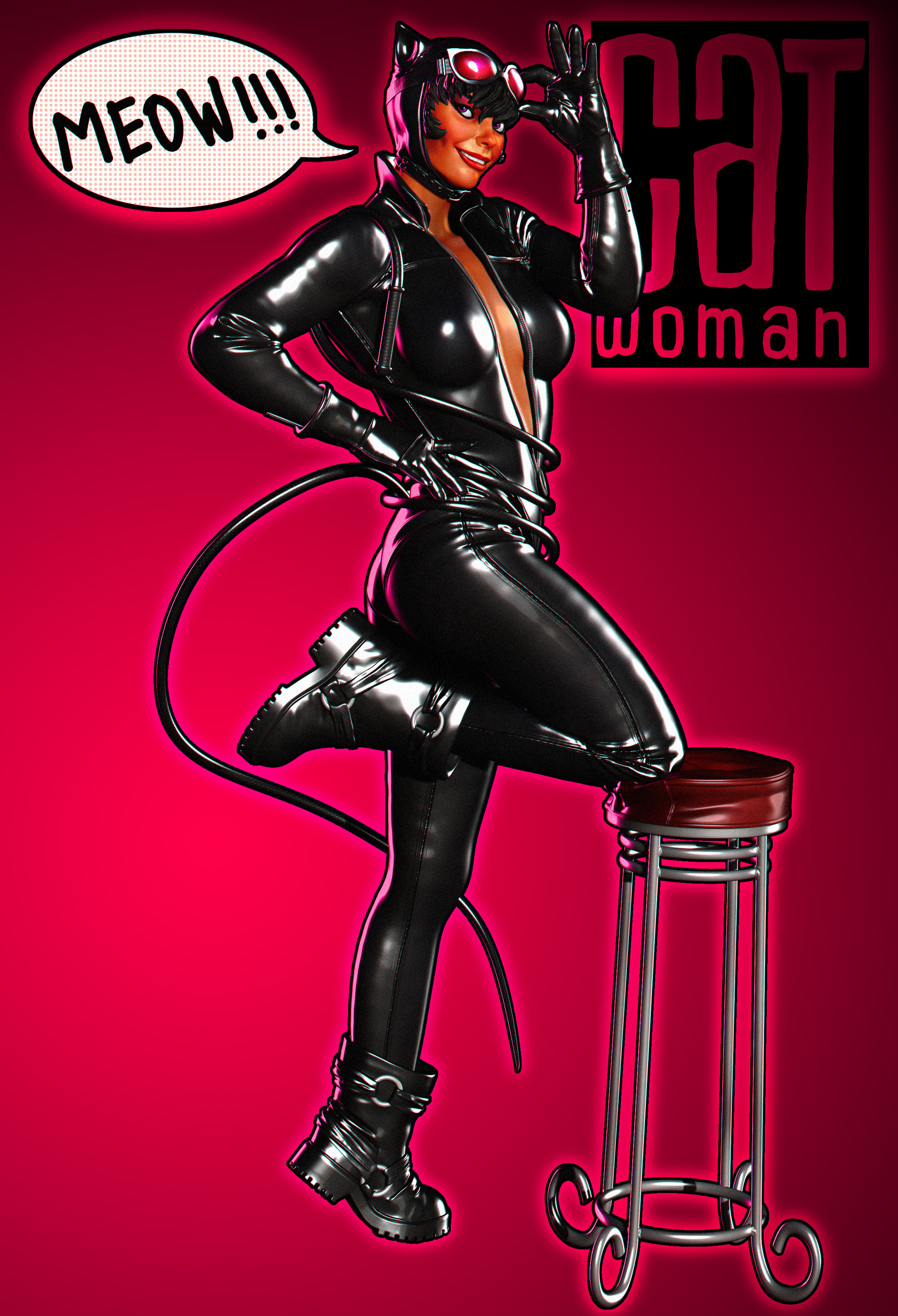 3DNoobish - Adam Hughes Catwoman