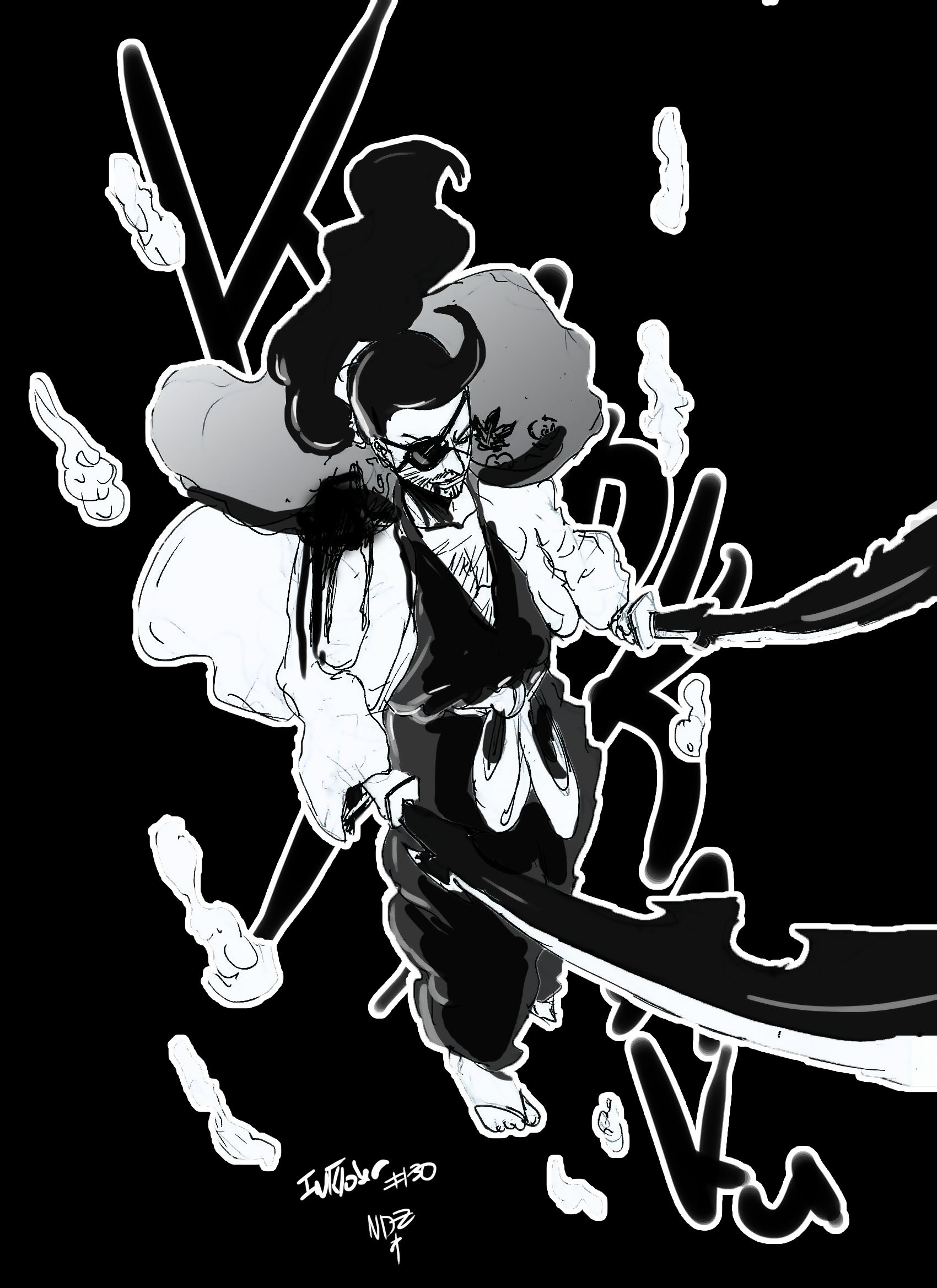 Artstation Inktober 30 Lawrence Ndzanga I'm assuming to defend against his bankai u have to kill shunsui either in the 1st phase or 3rd phase. artstation inktober 30 lawrence ndzanga