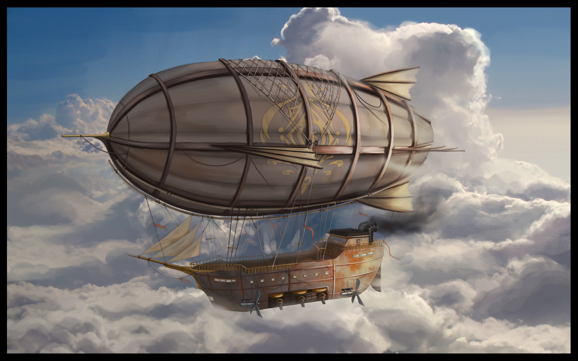 ArtStation - Winged Creed Airship