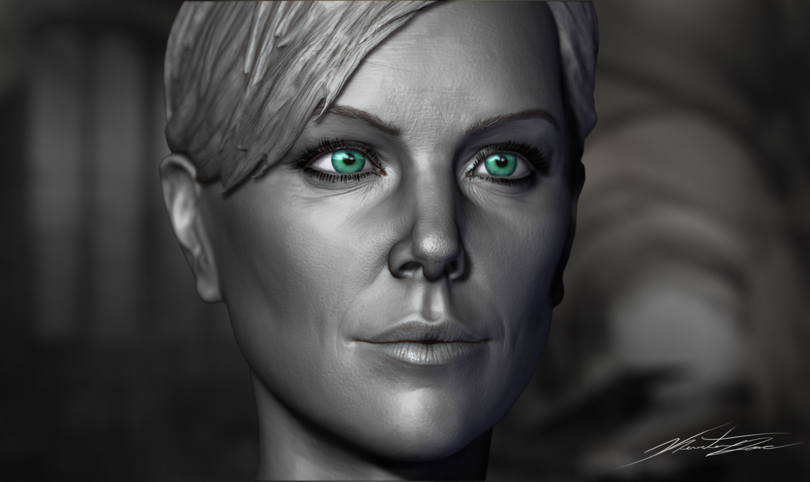 Charlize Theron and female anatomy study