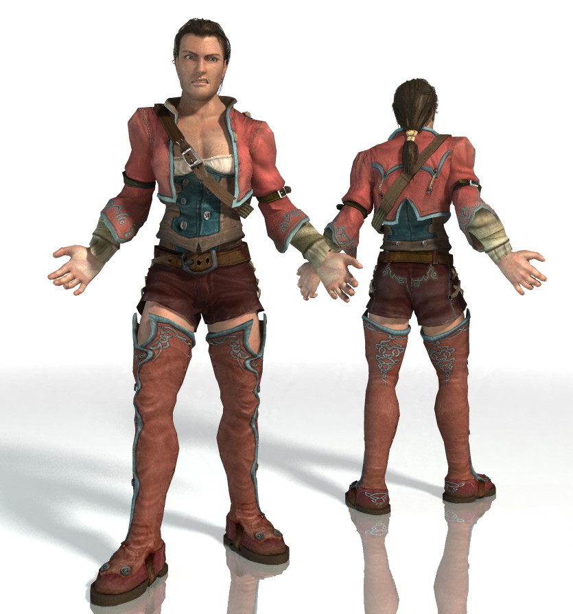 Fable 2 In game character models.
