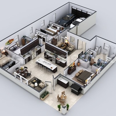 Yantram Architectural Design Studio 3d Floor Plan Design