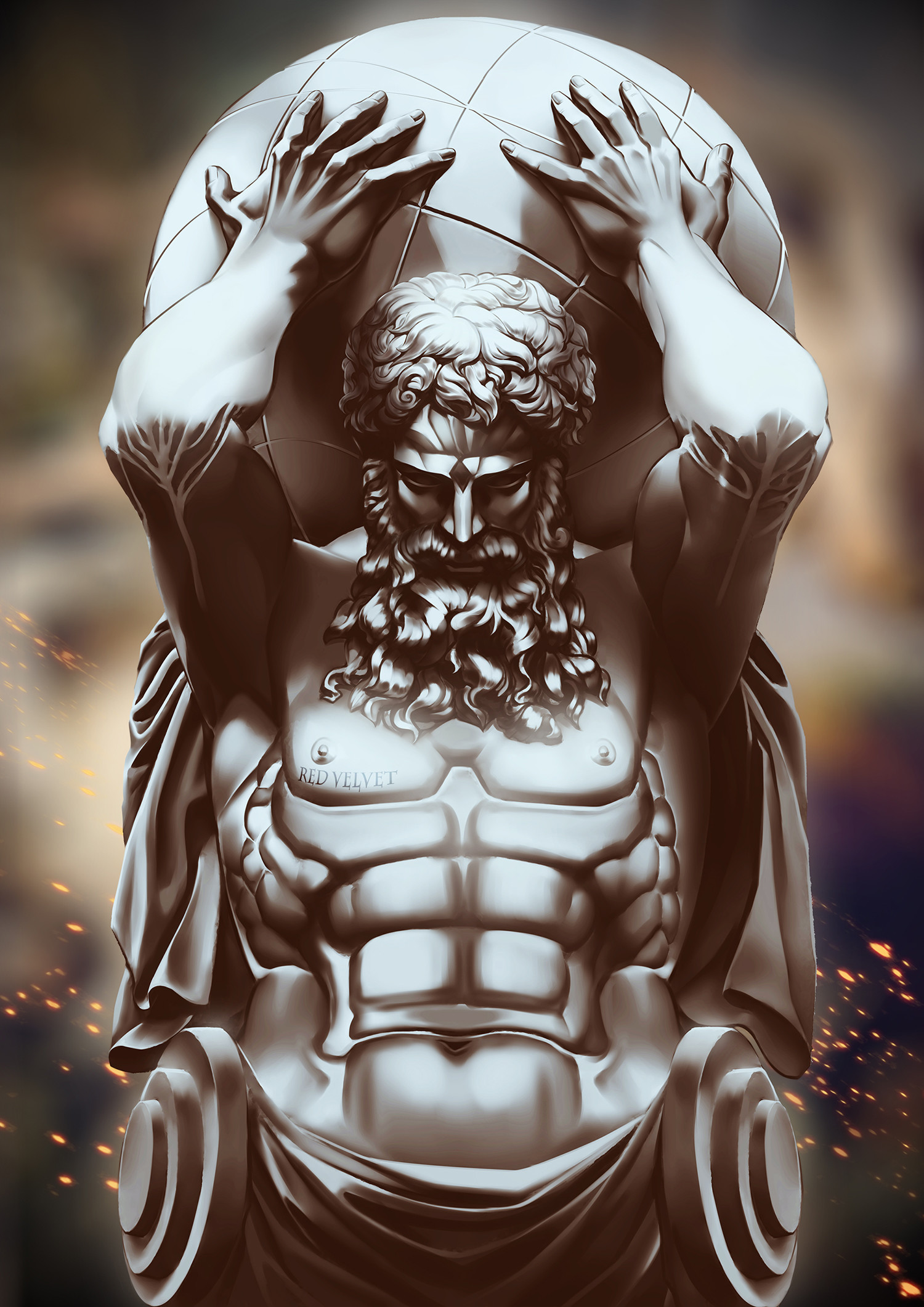 Pin by Javier on SCULPTURE Statue tattoo, Atlas tattoo, Mythology tattoos