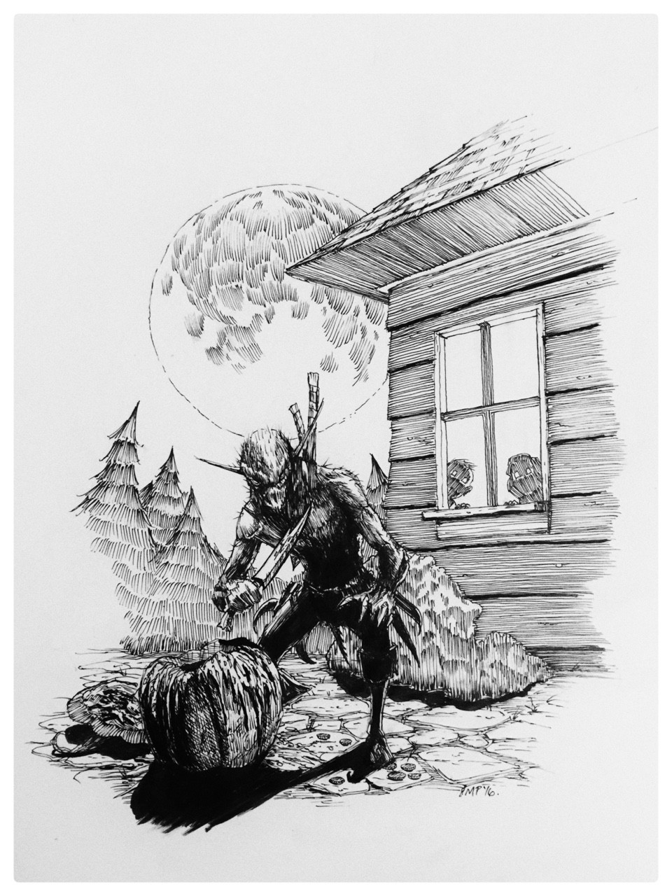 4/31 Inktober Halloween Pumpkin Carving Fairy 