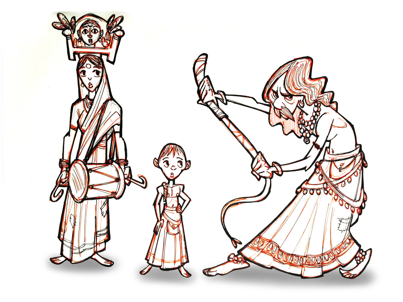 Artstation Potraj Vikram Athavale «kadaklakshmi, a nomadic community travels far and wide to towns and cities across the state to earn…»