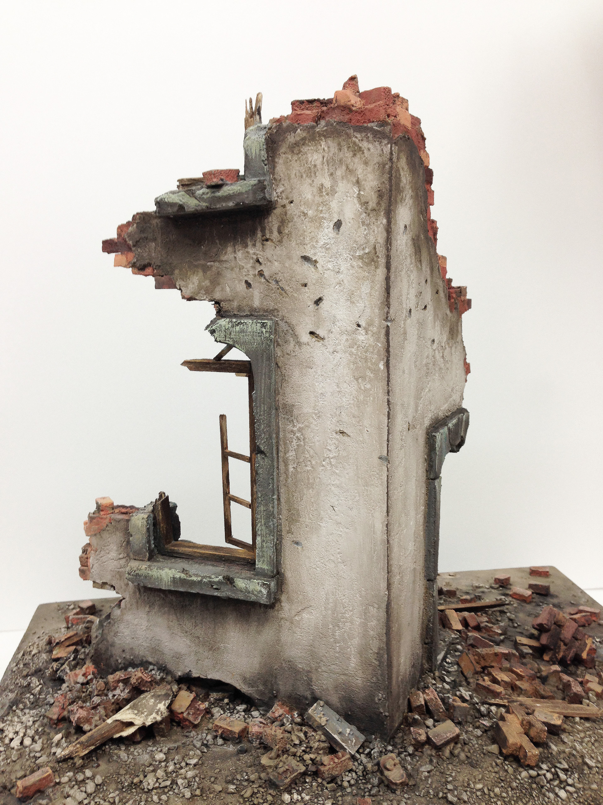 ruined building diorama