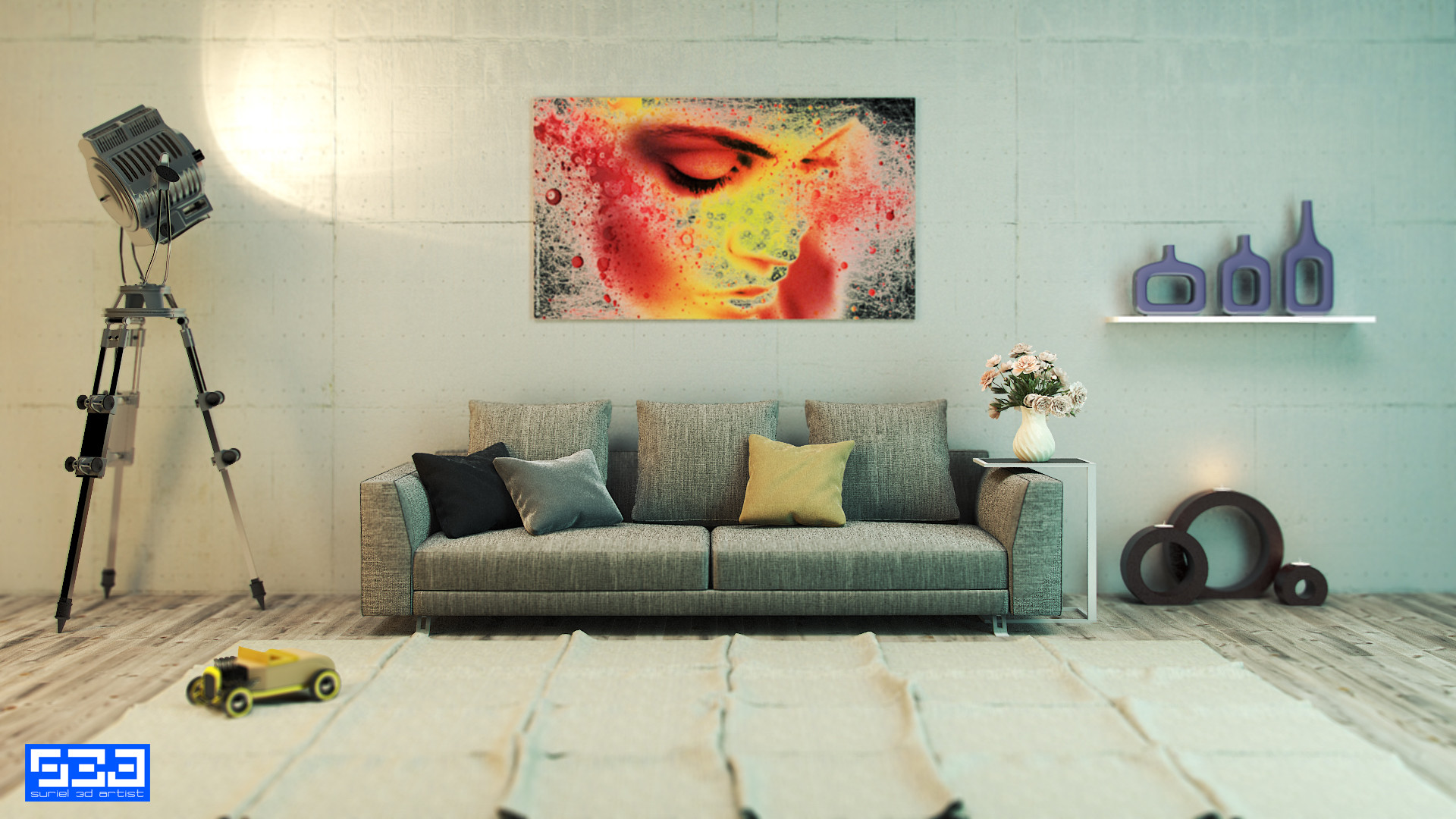 ArtStation Vintage Living Room