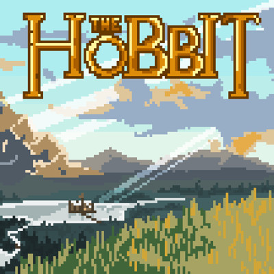 'The Lonely Mountain' - The Hobbit Pixel Art