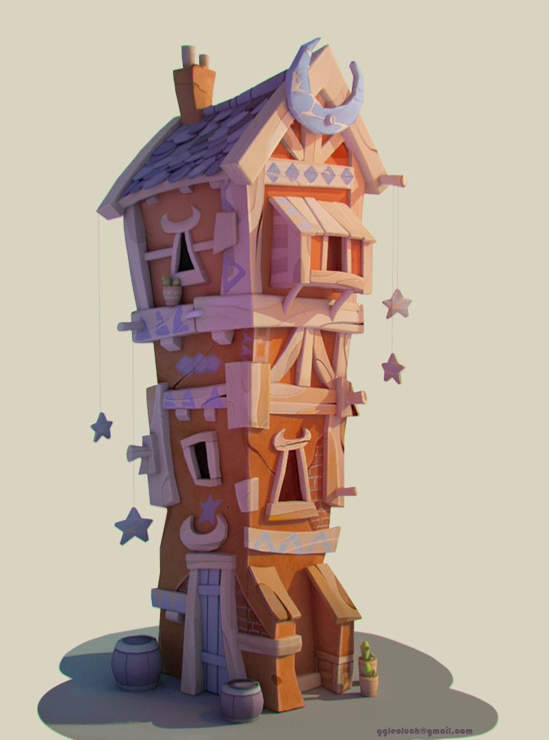 Artstation Moon House 3d Model Sergei Panin