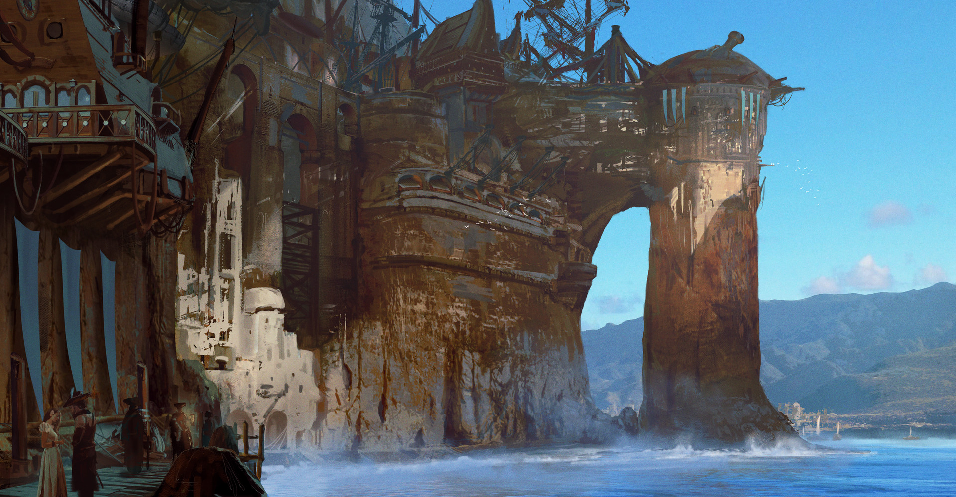 artstation pirate cove establishing