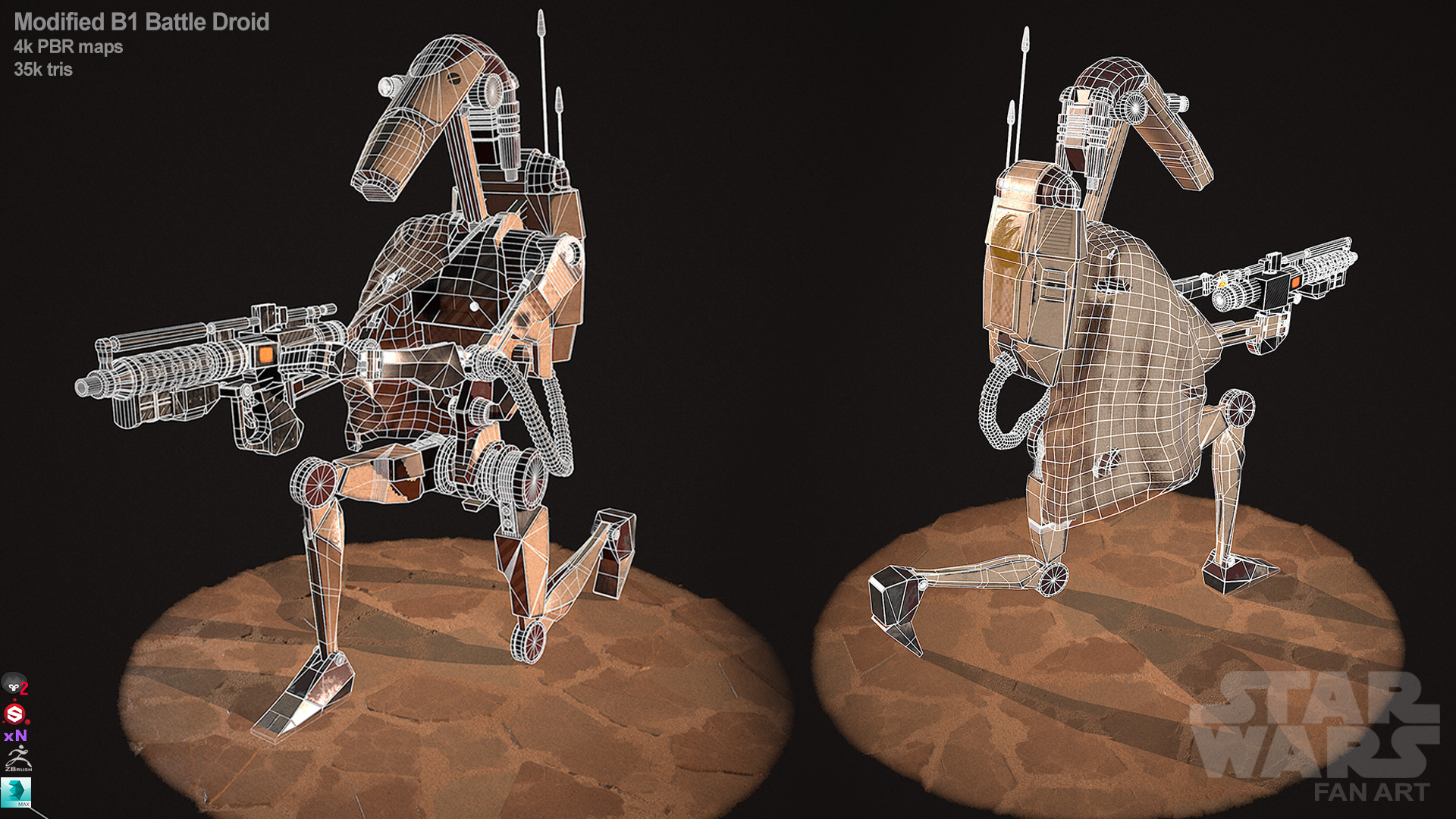 Artstation Modified B1 Battle Droid Star Wars Calvin Simpson